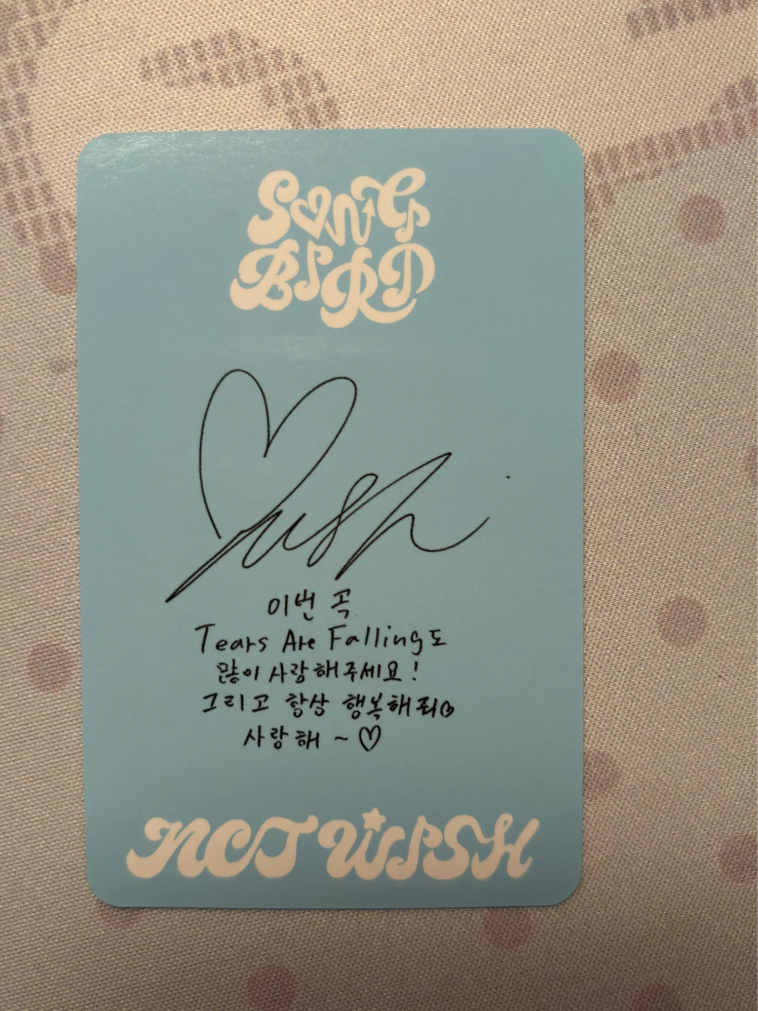 NCT WISH Yushi NCT Wish - Yushi - Songbird Album listing photo 2