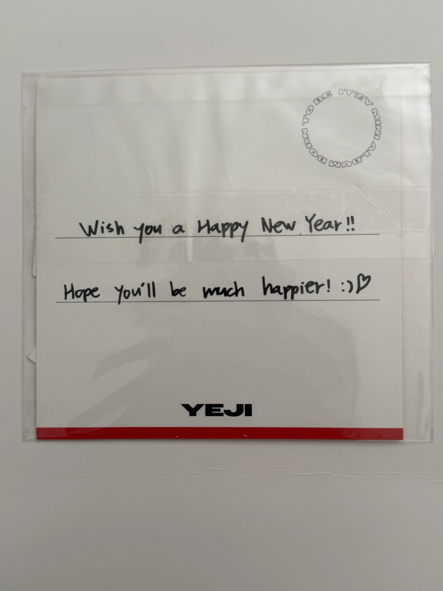 ITZY Yeji ITZY - Yeji - BORN TO BE Album album inclusion target exclusive message card listing photo 2