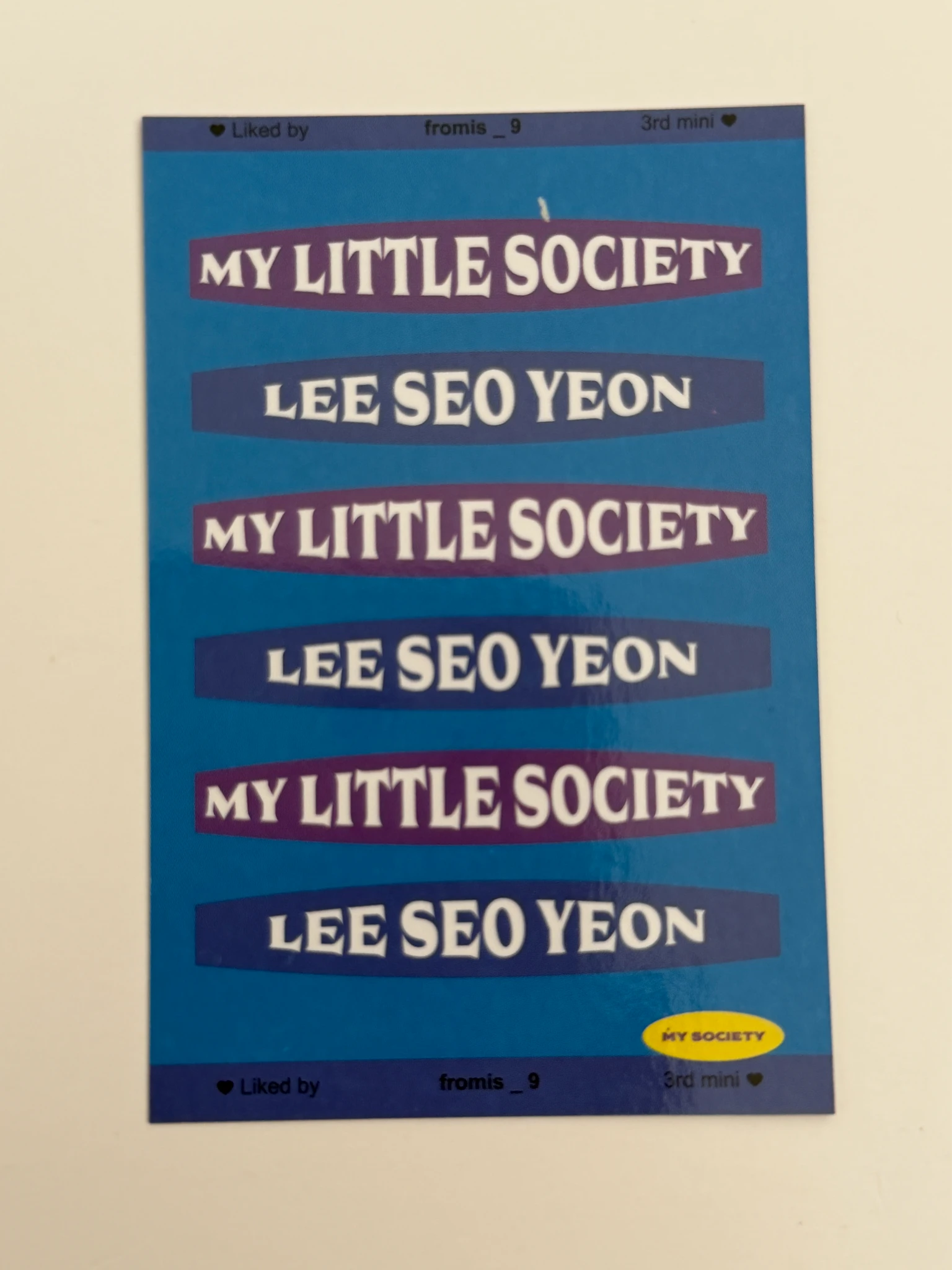 fromis_9 Seoyeon (Y:SY) fromis_9 - Seoyeon - My Little Society Album my society version mini card album inclusion listing photo 2