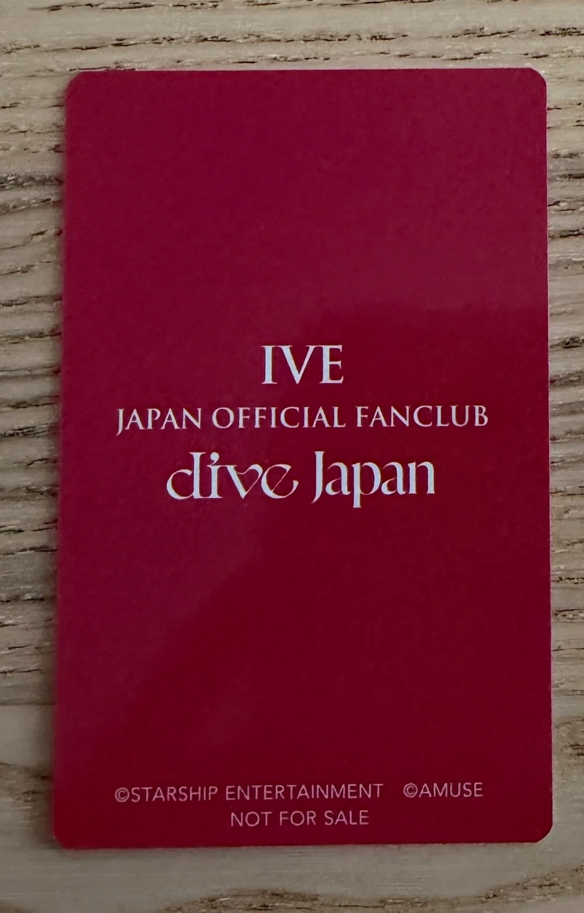 IVE Rei IVE - Rei - DIVE JAPAN Official Fanclub Other jpfc (japan fanclub) renewal benefit listing photo 2