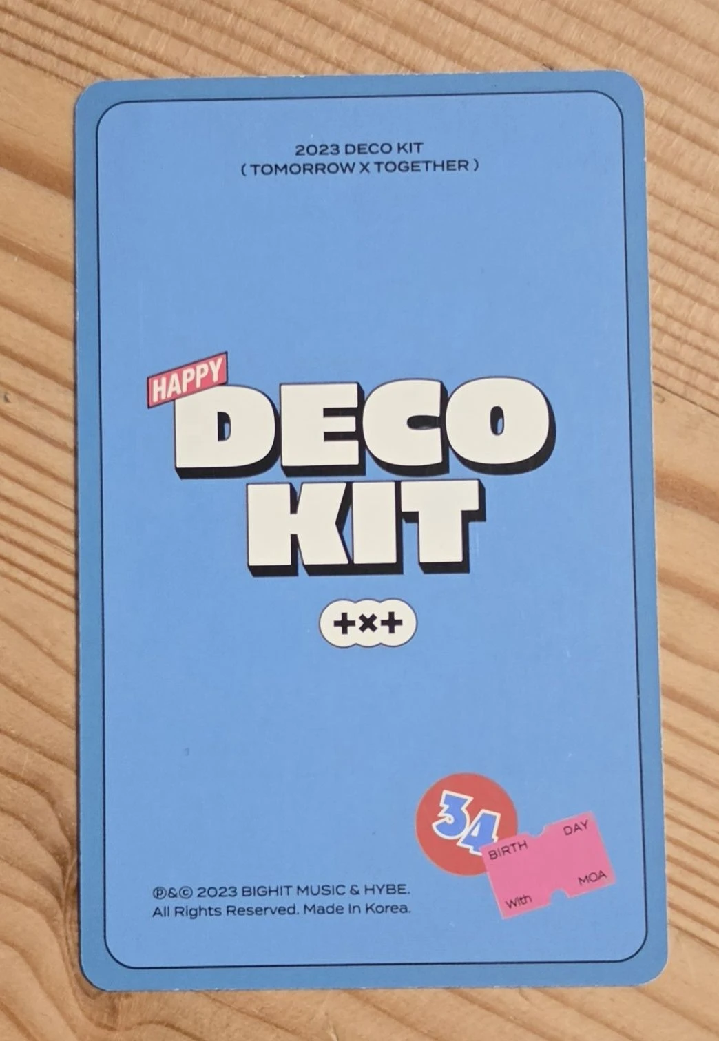 TOMORROW X TOGETHER Yeonjun TOMORROW X TOGETHER - Yeonjun - TXT Deco Kit 2023 Other merch photocard non-random listing photo 2