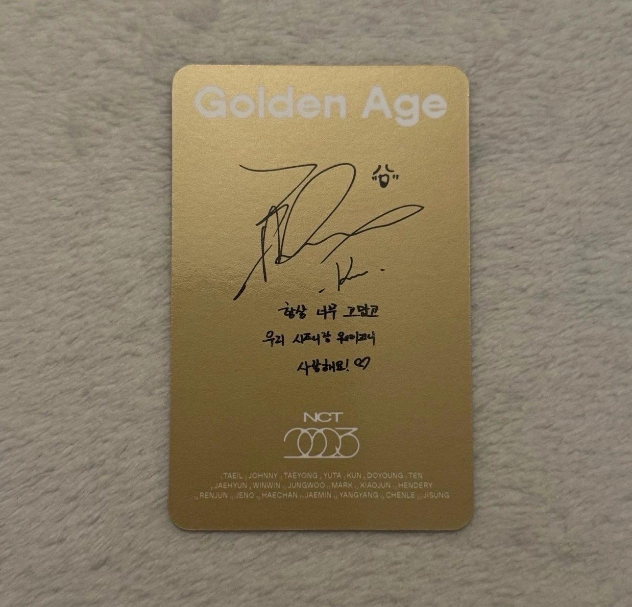 NCT Kun NCT - Kun - Golden Age Album archiving version listing photo 2