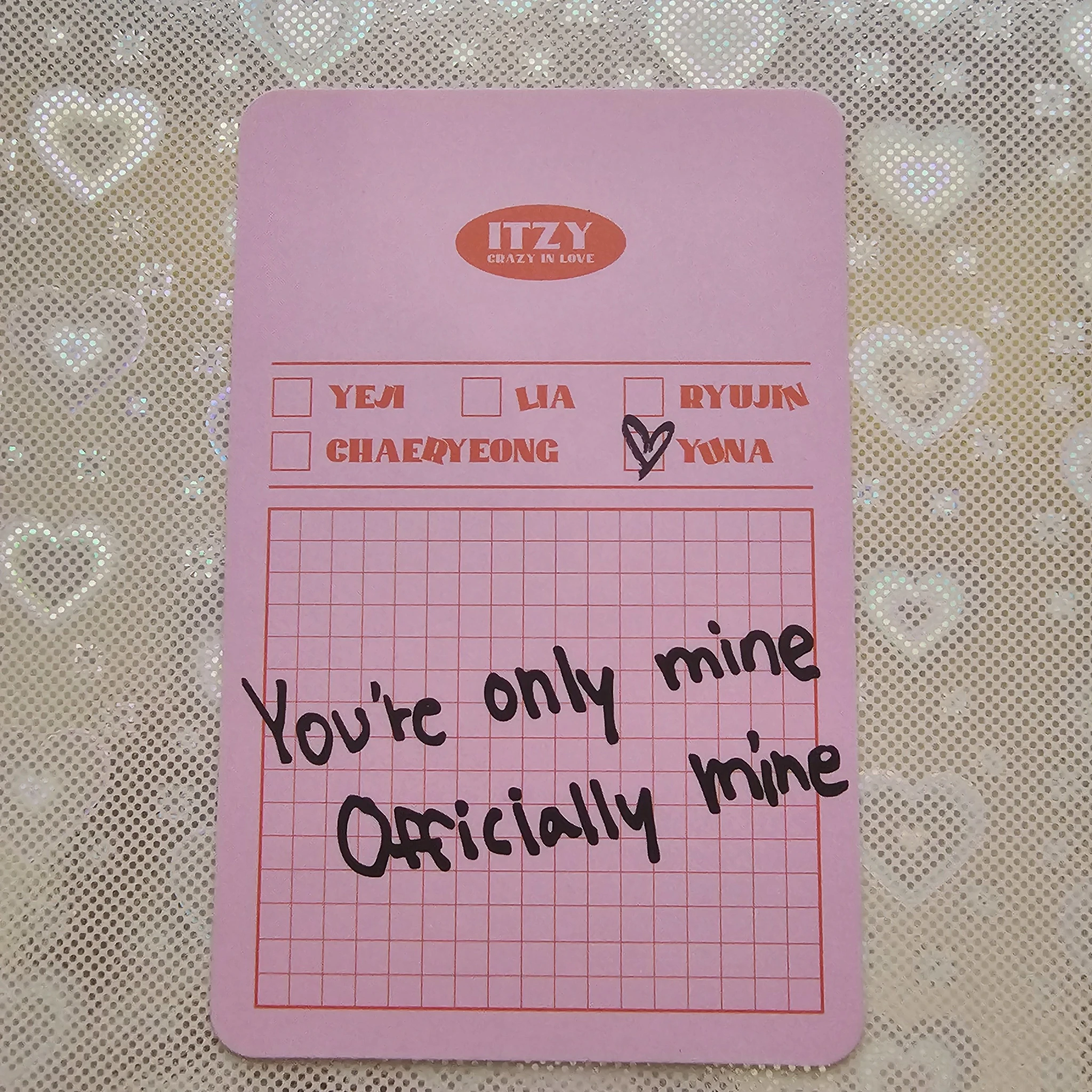 ITZY Yuna ITZY - Yuna - Crazy in Love Album album photocard listing photo 2