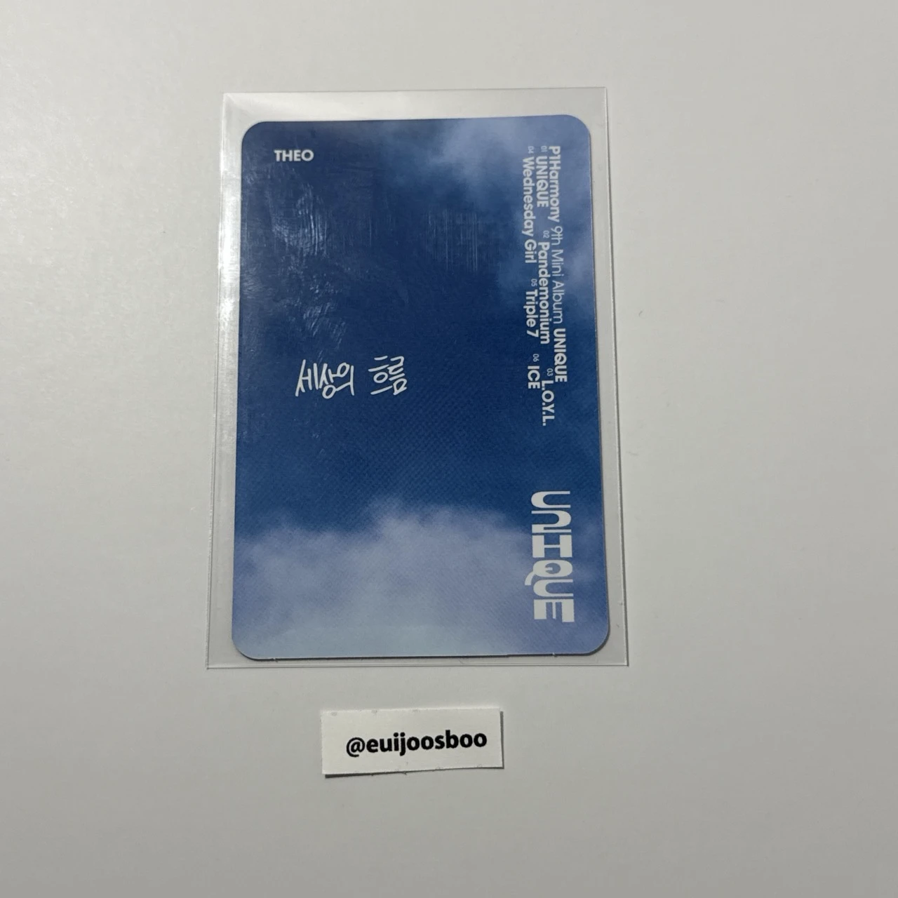P1Harmony Theo P1Harmony - Theo - UNIQUE Album merch photocard album photocard listing photo 2