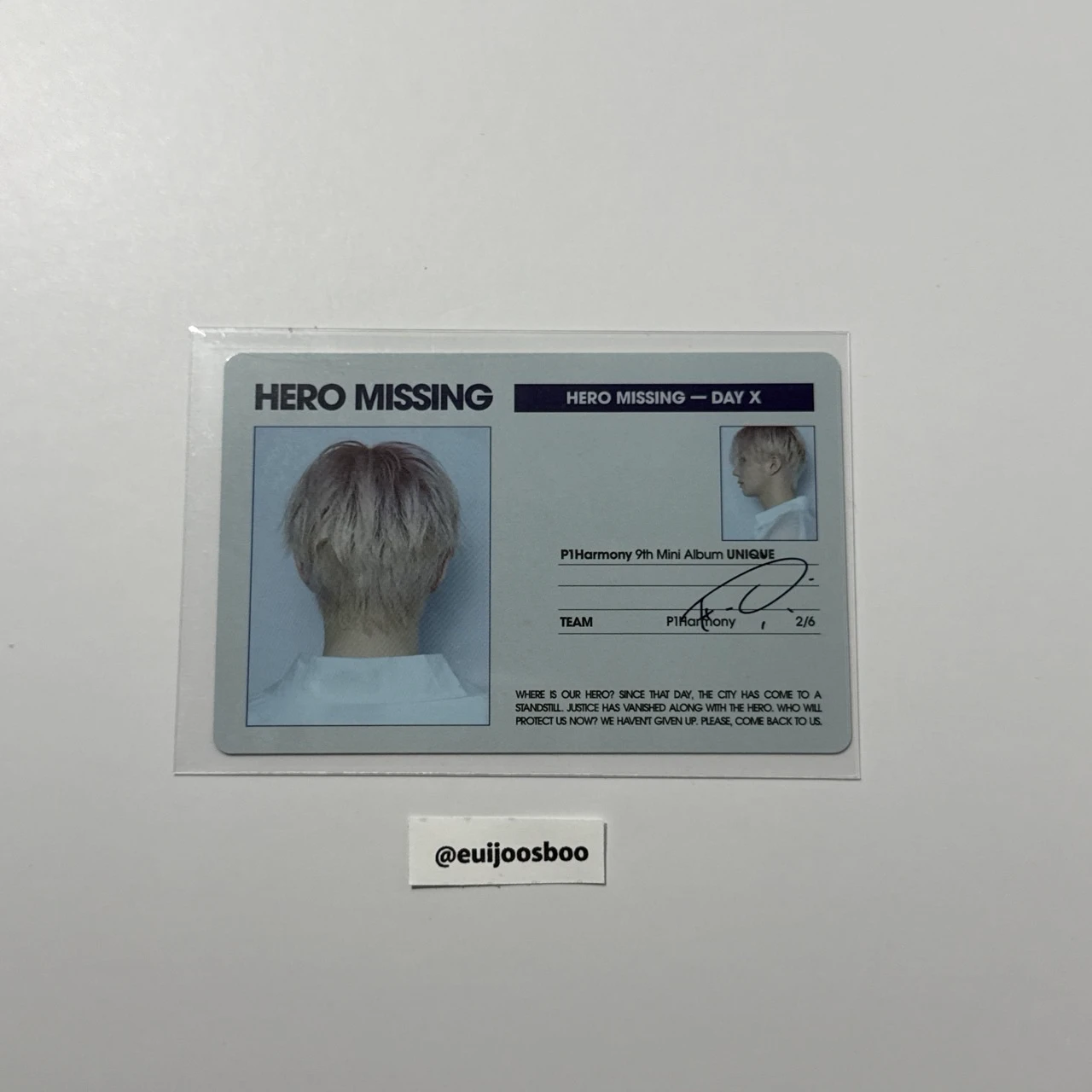 P1Harmony Theo P1Harmony - Theo - UNIQUE Album B version hero missing id listing photo 2