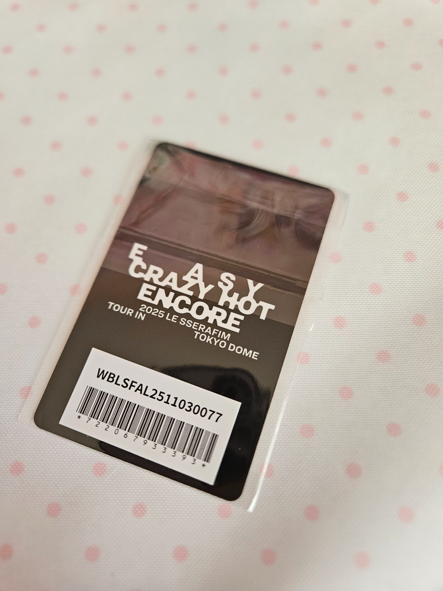 LE SSERAFIM Kim Chaewon LE SSERAFIM - Kim Chaewon - 2025/2026 LE SSERAFIM TOUR “EASY CRAZY HOT” ENCORE Event easy crazy hot tour lucky draw weverse japan shop (wvj) tour venue tokyo dome listing photo 2