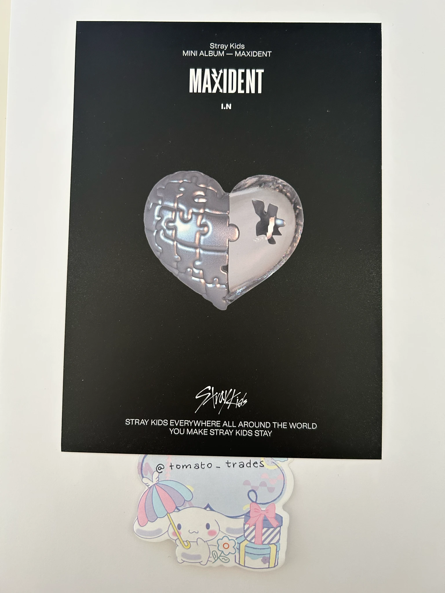 Stray Kids I.N Stray Kids - I.N - Maxident Album album inclusion mini poster listing photo 2