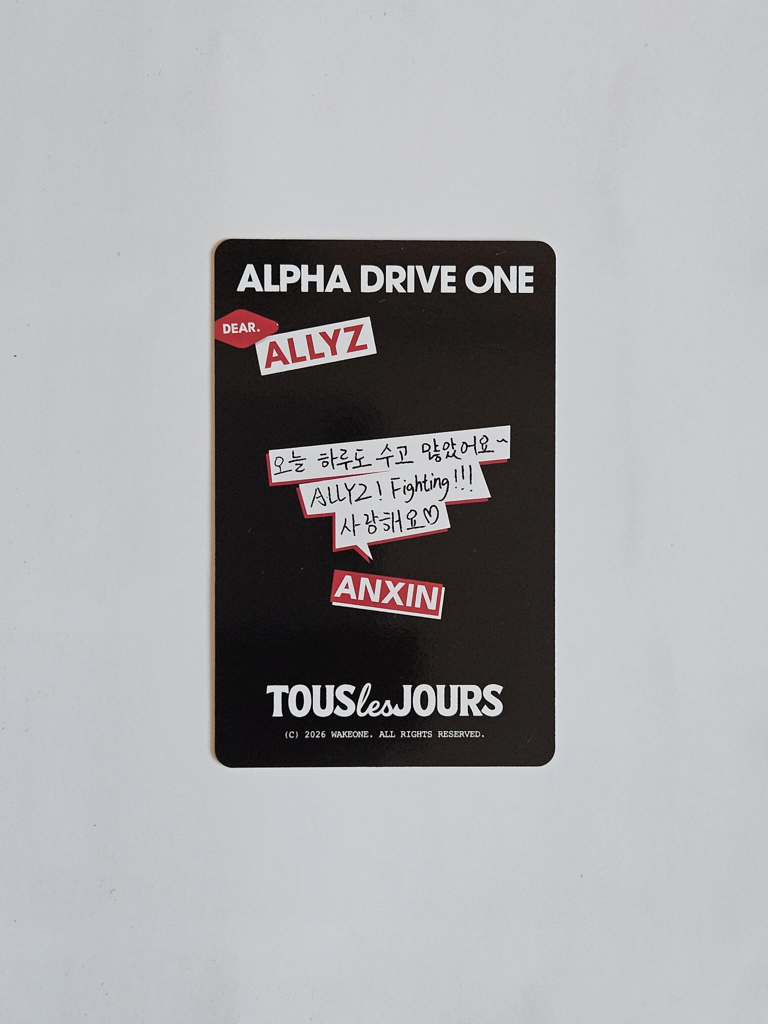 ALPHA DRIVE ONE Anxin ALPHA DRIVE ONE - Anxin - TOUS LES JOURS Collaboration Other cake version brand collaboration photocard set blow out the candles listing photo 2