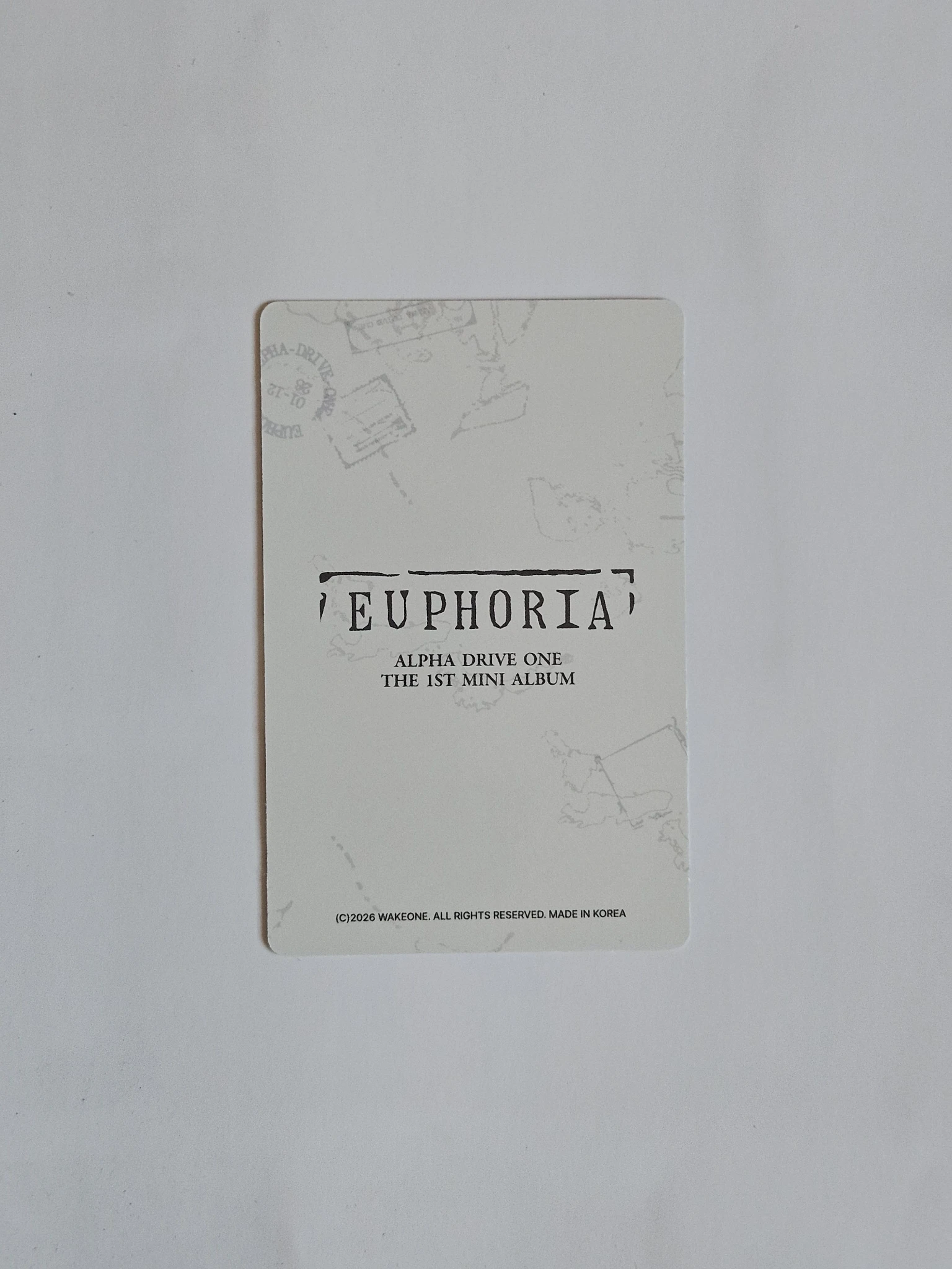 ALPHA DRIVE ONE Anxin ALPHA DRIVE ONE - Anxin - EUPHORIA Album merch photocard trading card star road version listing photo 2