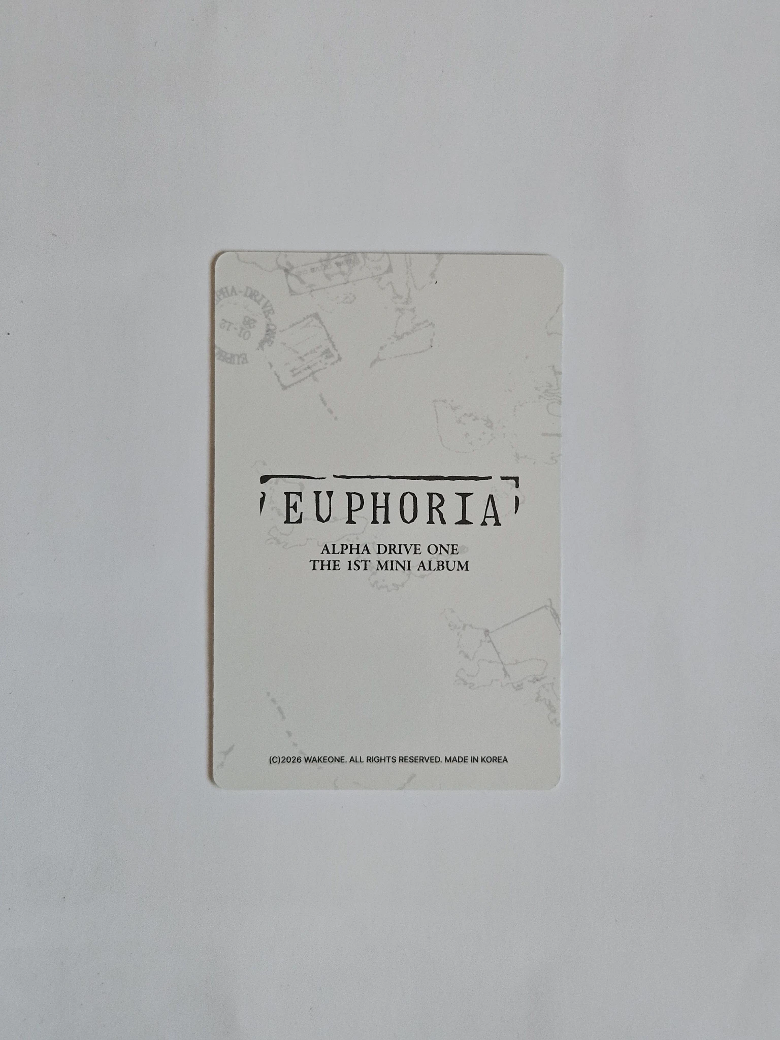 ALPHA DRIVE ONE Anxin ALPHA DRIVE ONE - Anxin - EUPHORIA Album merch photocard trading card star road version listing photo 2