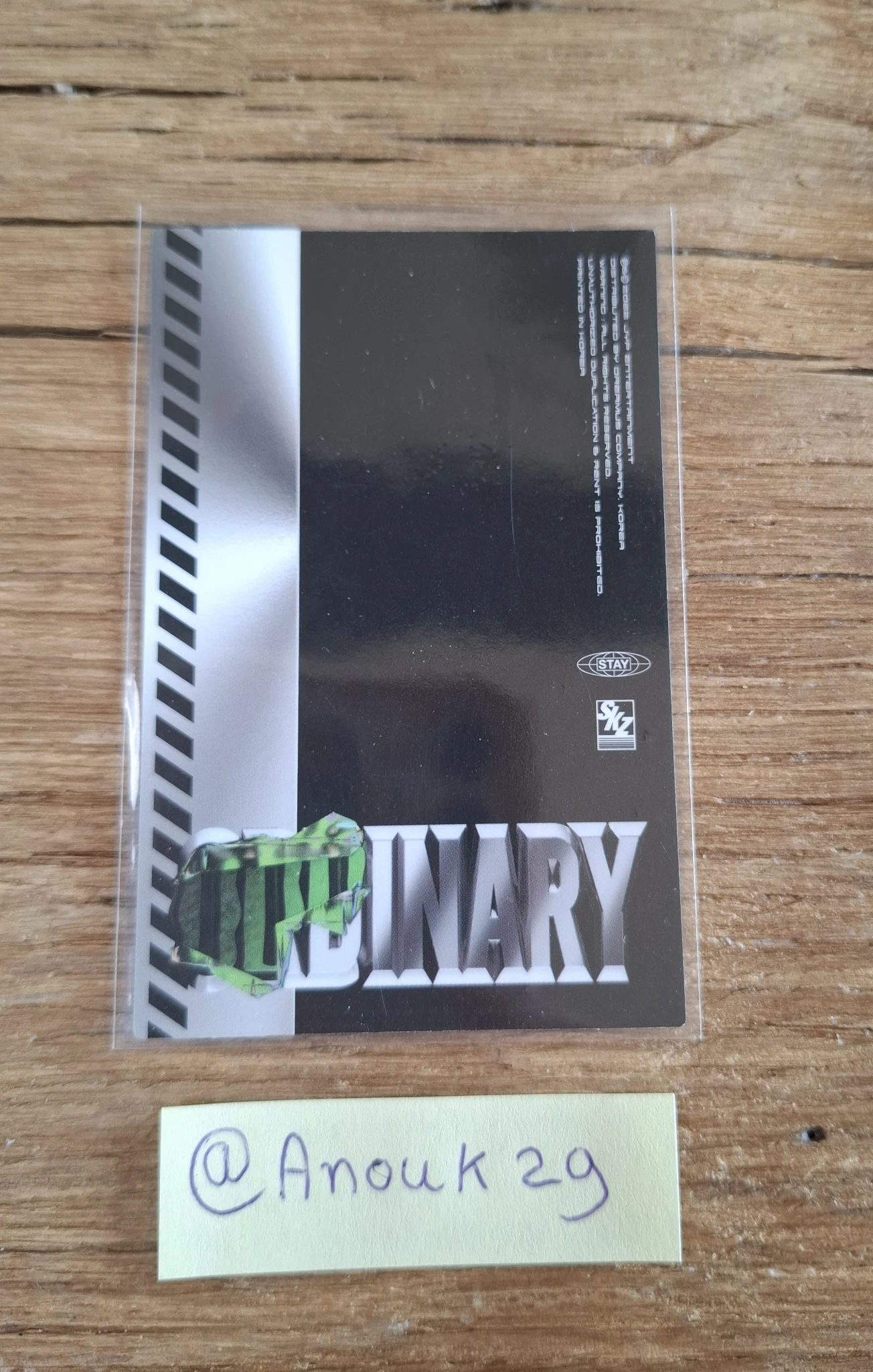 Stray Kids I.N Stray Kids - I.N - Oddinary Album album photocard id card listing photo 2