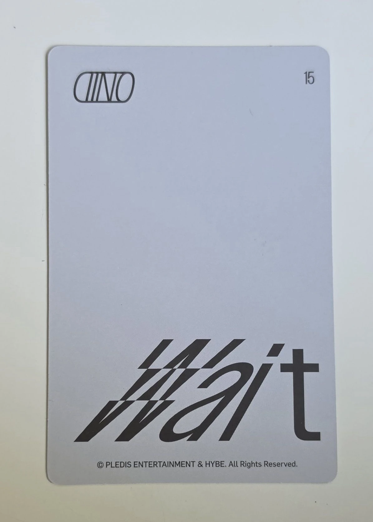 SEVENTEEN Dino SEVENTEEN - Dino - Wait - Dino Digital Single Album merch photocard trading card listing photo 2