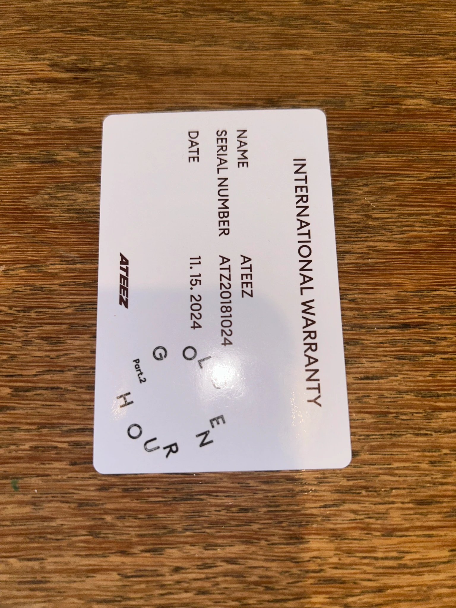 ATEEZ Hongjoong ATEEZ - Hongjoong - Golden Hour : Part 2 Album album photocard Diary Ver. listing photo 2