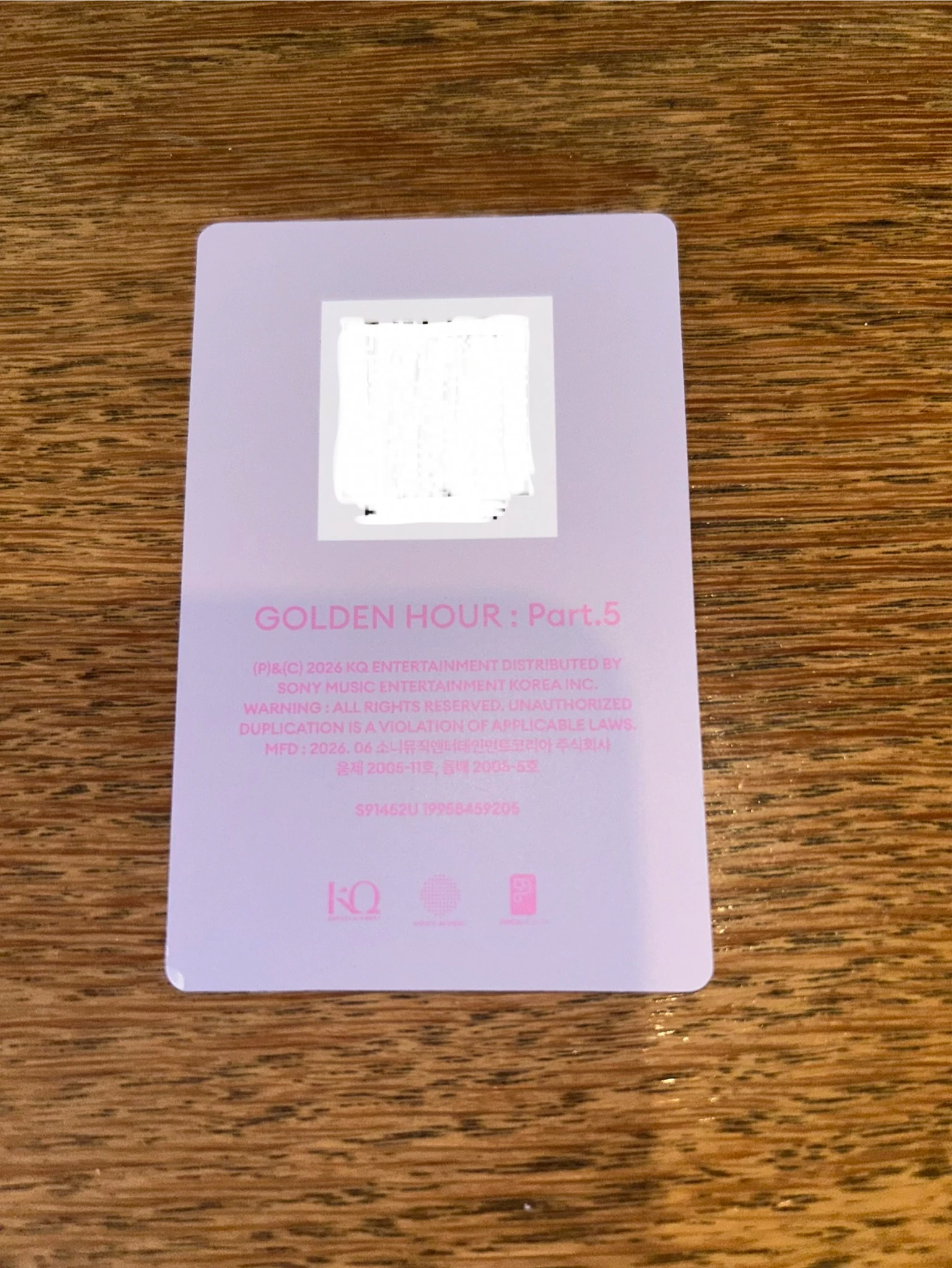 ATEEZ Yeosang ATEEZ - Yeosang - GOLDEN HOUR : Part.5 Album poca album qr card diary version album photocard listing photo 2