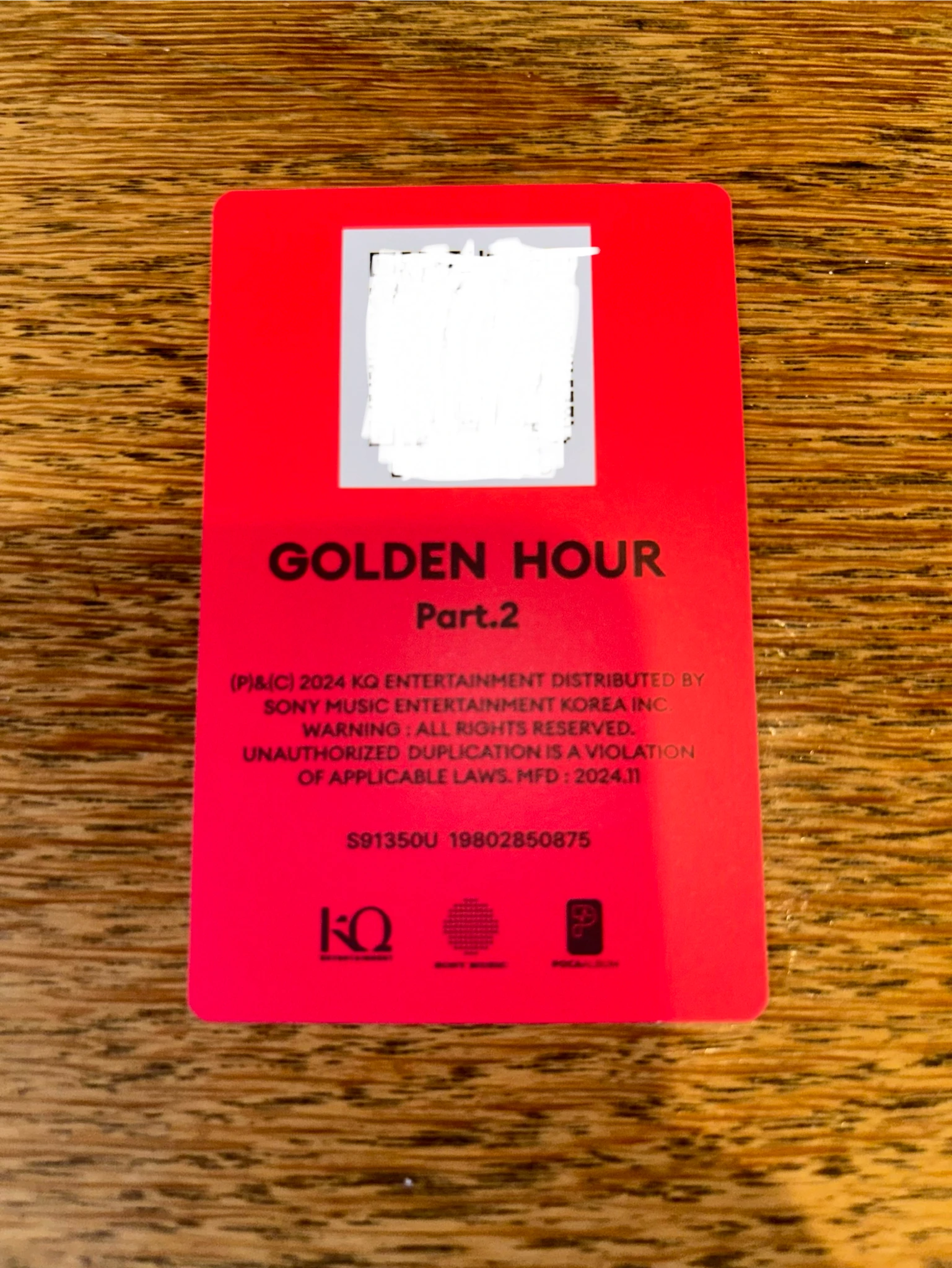 ATEEZ Wooyoung ATEEZ - Wooyoung - Golden Hour : Part 2 Album poca album diary version qr card listing photo 2