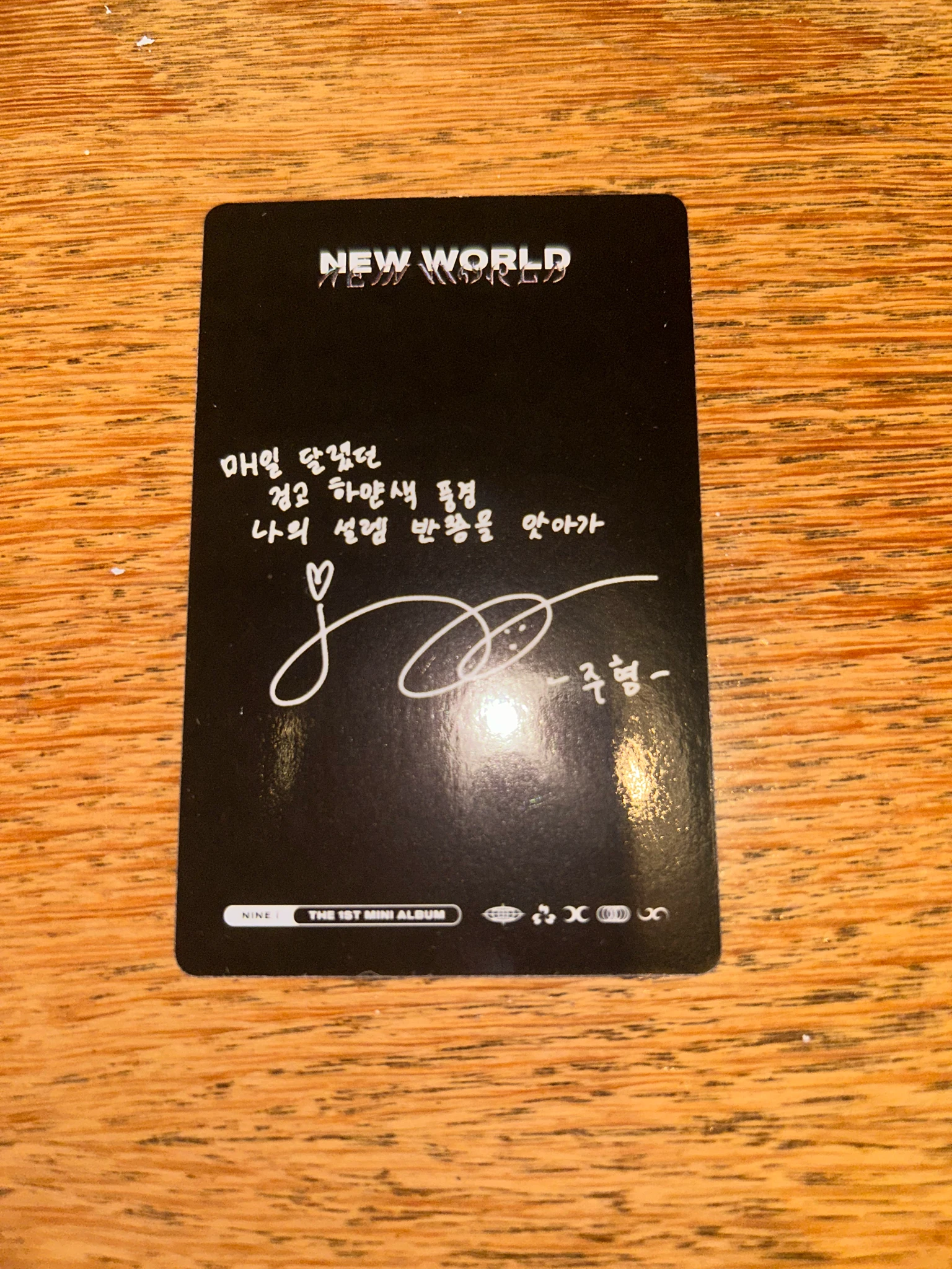 NINE.i Kim Joo Hyoung NINE.i - Kim Joo Hyoung - New World Album album photocard listing photo 2