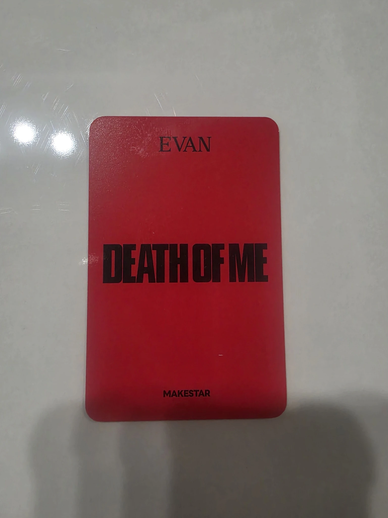 EVAN Evan (Heeseung) EVAN - Evan (Heeseung) - DEATH OF ME Album makestar pob (pre-order benefit) holographic (hologram) listing photo 2
