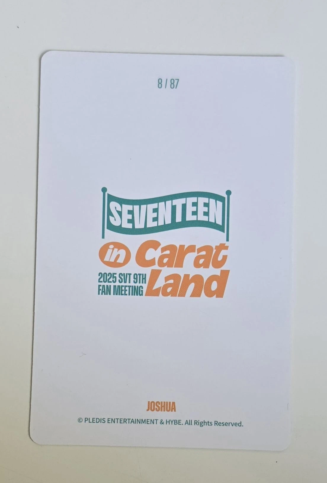 SEVENTEEN Joshua SEVENTEEN - Joshua - 2025 9TH SVT IN CARAT LAND Event listing photo 2