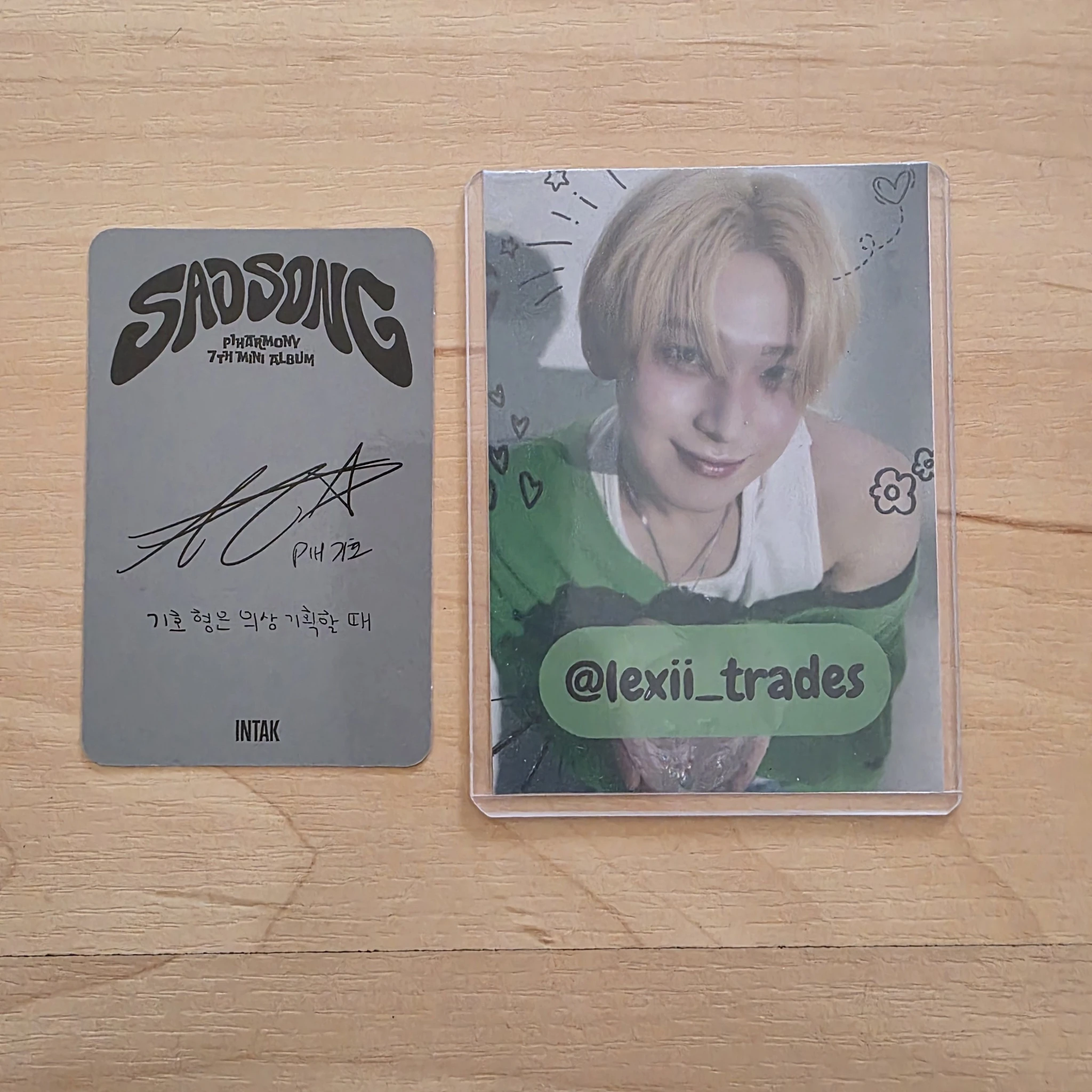 P1Harmony Keeho P1Harmony - Keeho - Sad Song Album album photocard A version listing photo 2