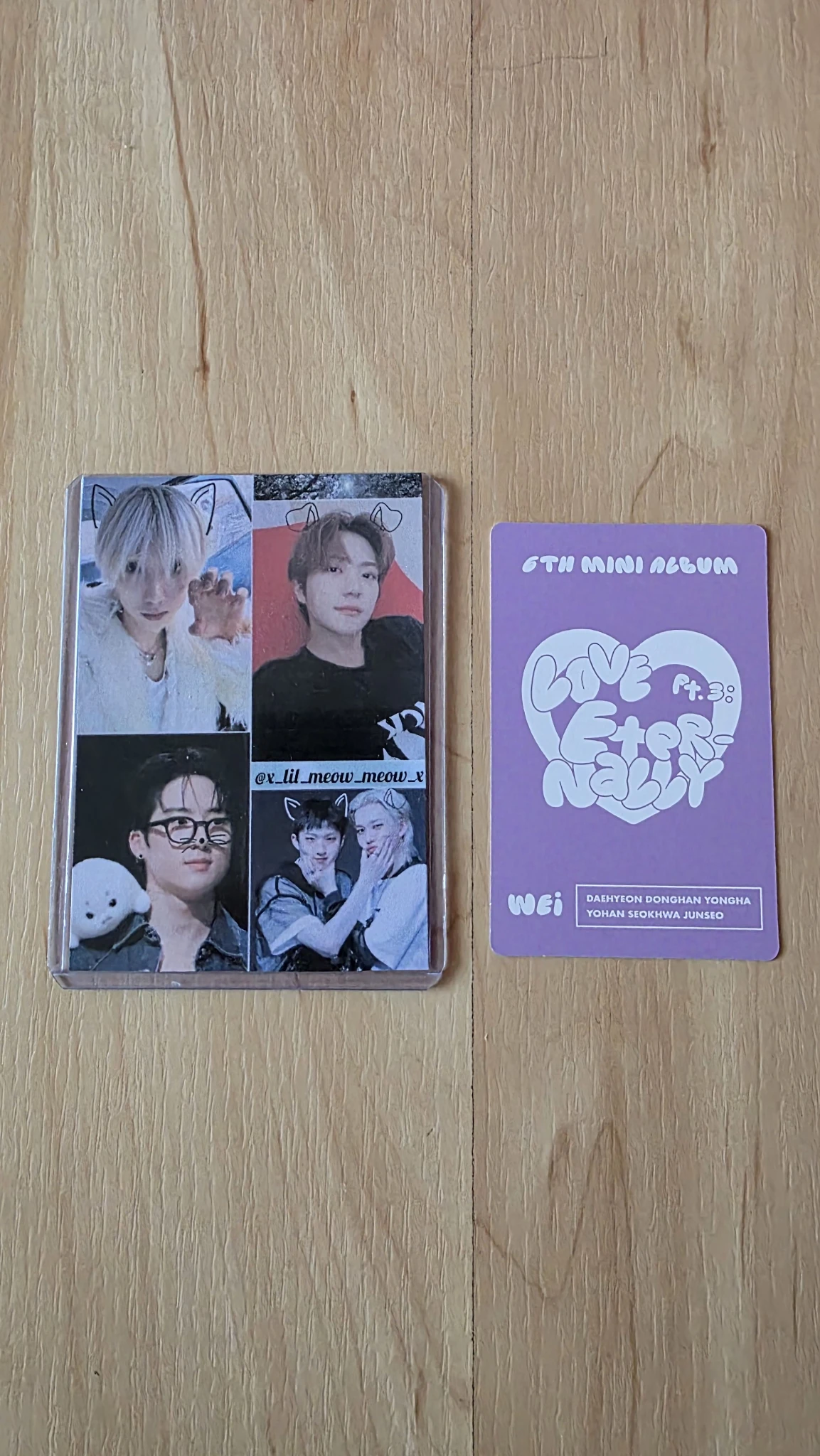 WEi Yohan WEi - Yohan - Love Pt.3 : Eternally Album album photocard eternal love version listing photo 2