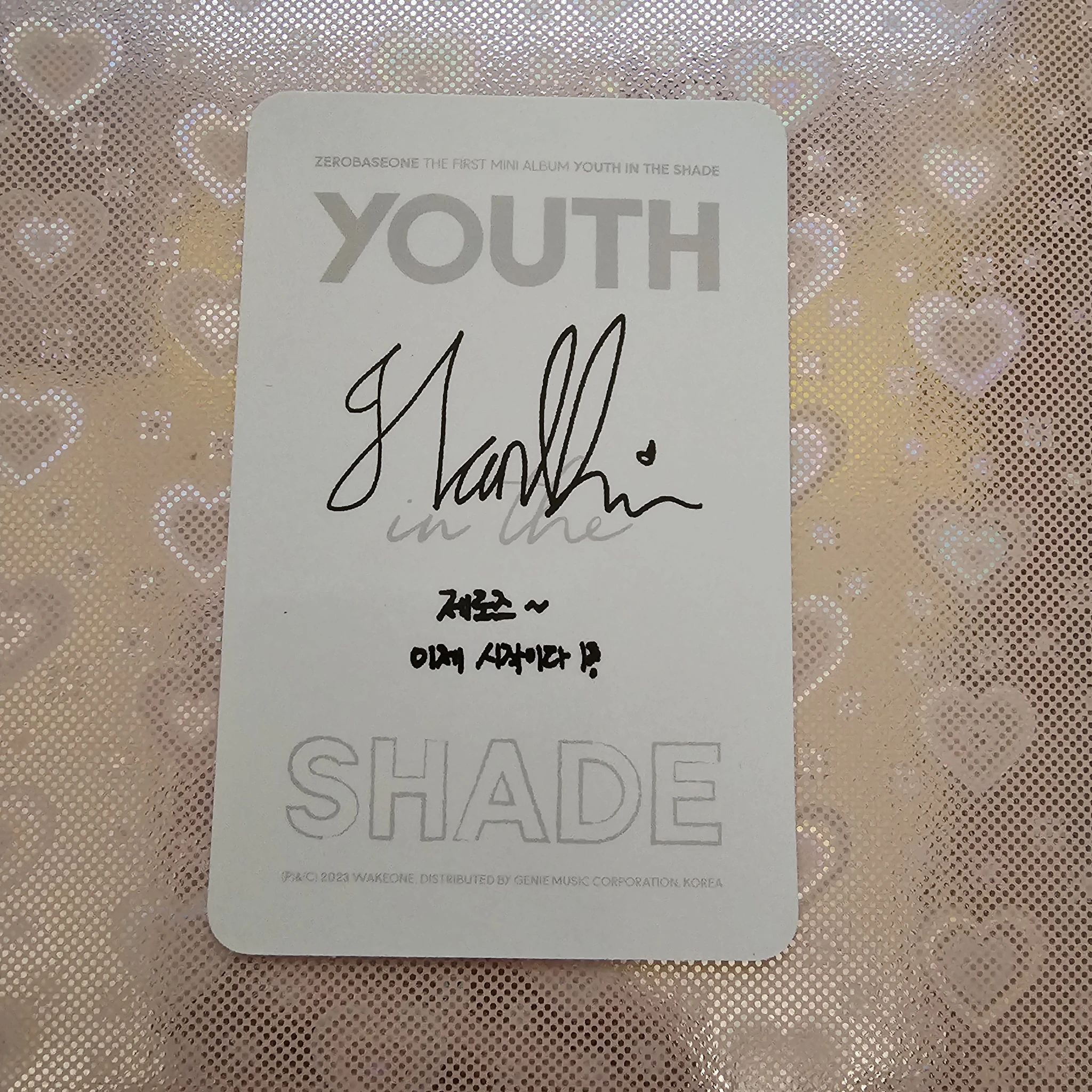 ZEROBASEONE Hanbin ZEROBASEONE - Hanbin - Youth in the Shade Album shade ver. listing photo 2