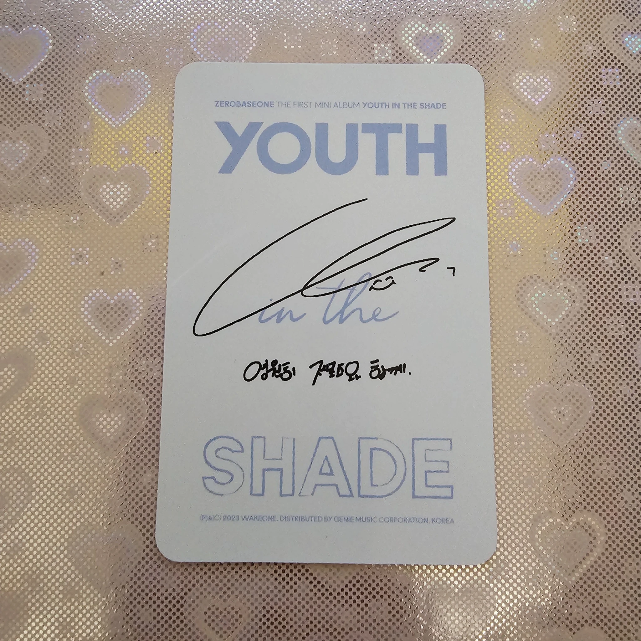ZEROBASEONE Jiwoong ZEROBASEONE - Jiwoong - Youth in the Shade Album youth version B version album photocard listing photo 2