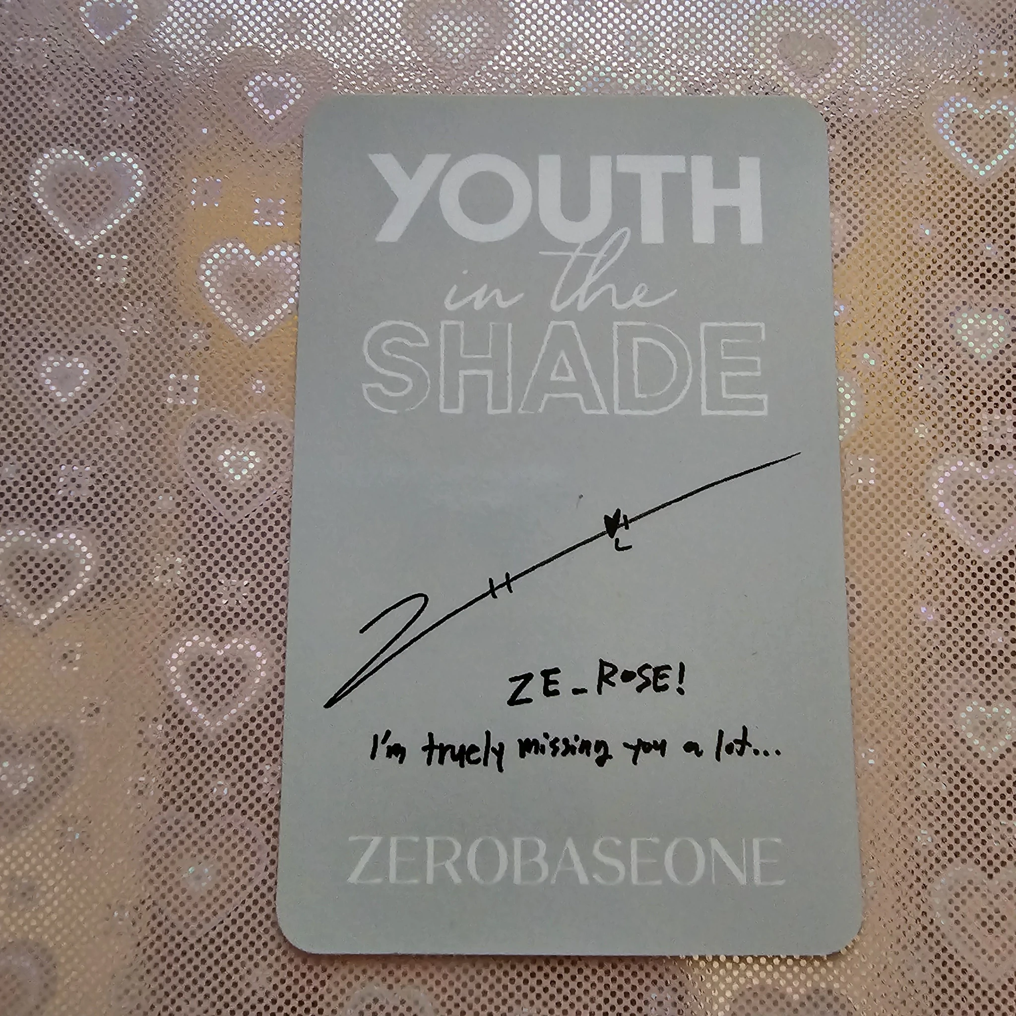 ZEROBASEONE Gyuvin ZEROBASEONE - Gyuvin - Youth in the Shade Album album photocard A version shade version listing photo 2