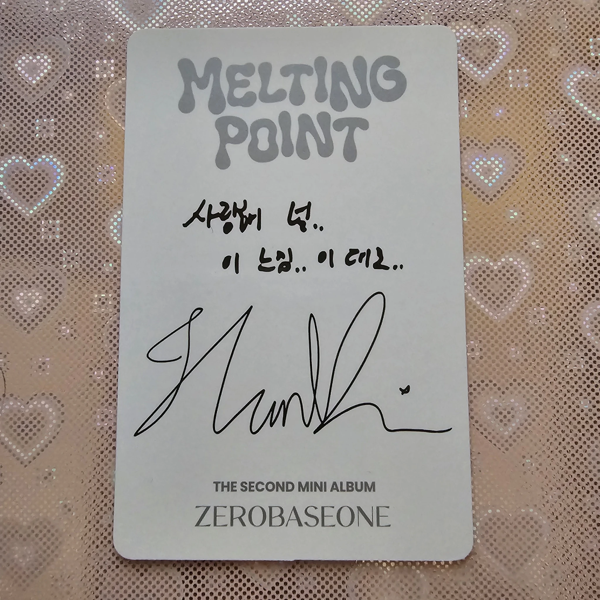 ZEROBASEONE Hanbin ZEROBASEONE - Hanbin - Melting Point Album digipack ver. listing photo 2