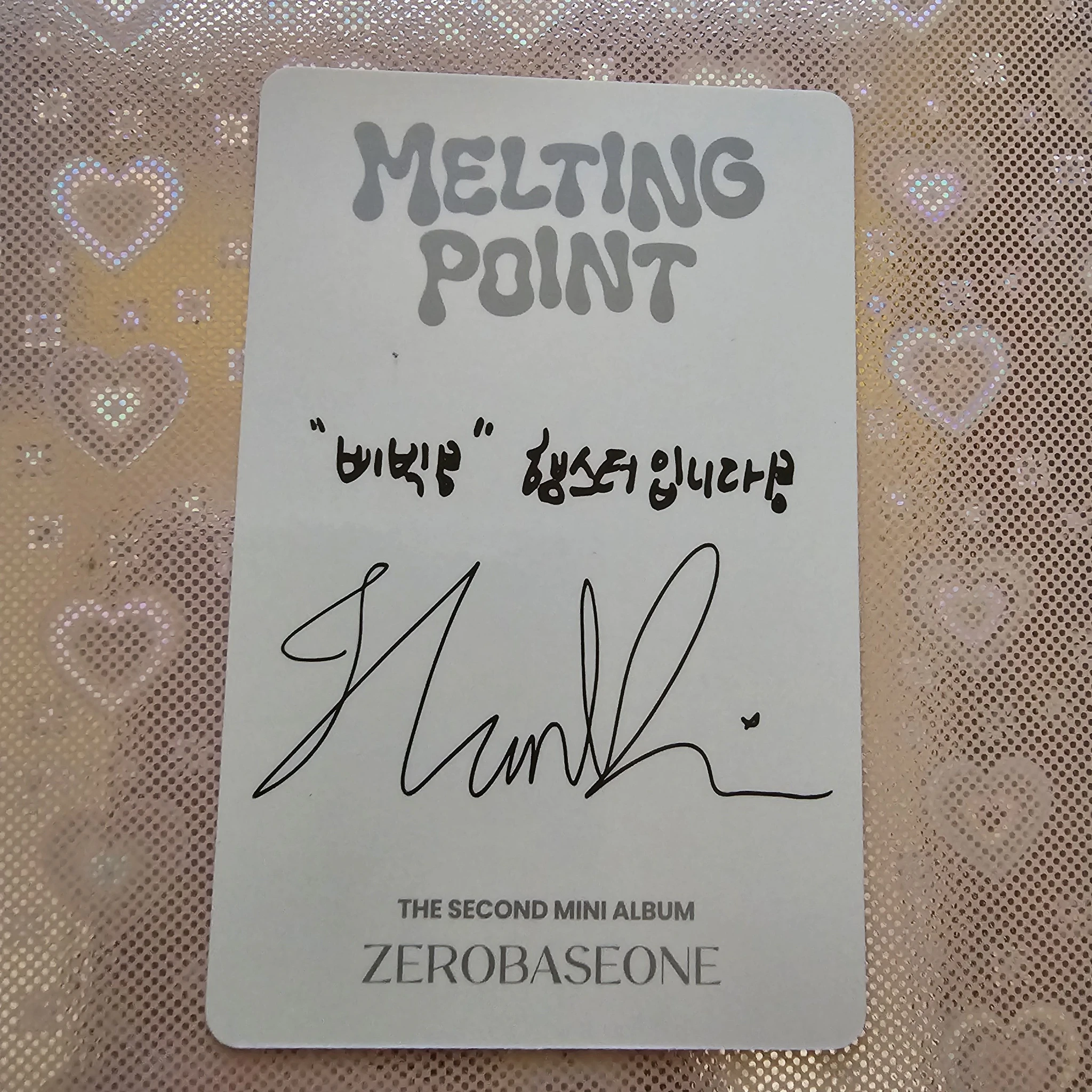 ZEROBASEONE Hanbin ZEROBASEONE - Hanbin - Melting Point Album digipack ver. listing photo 2