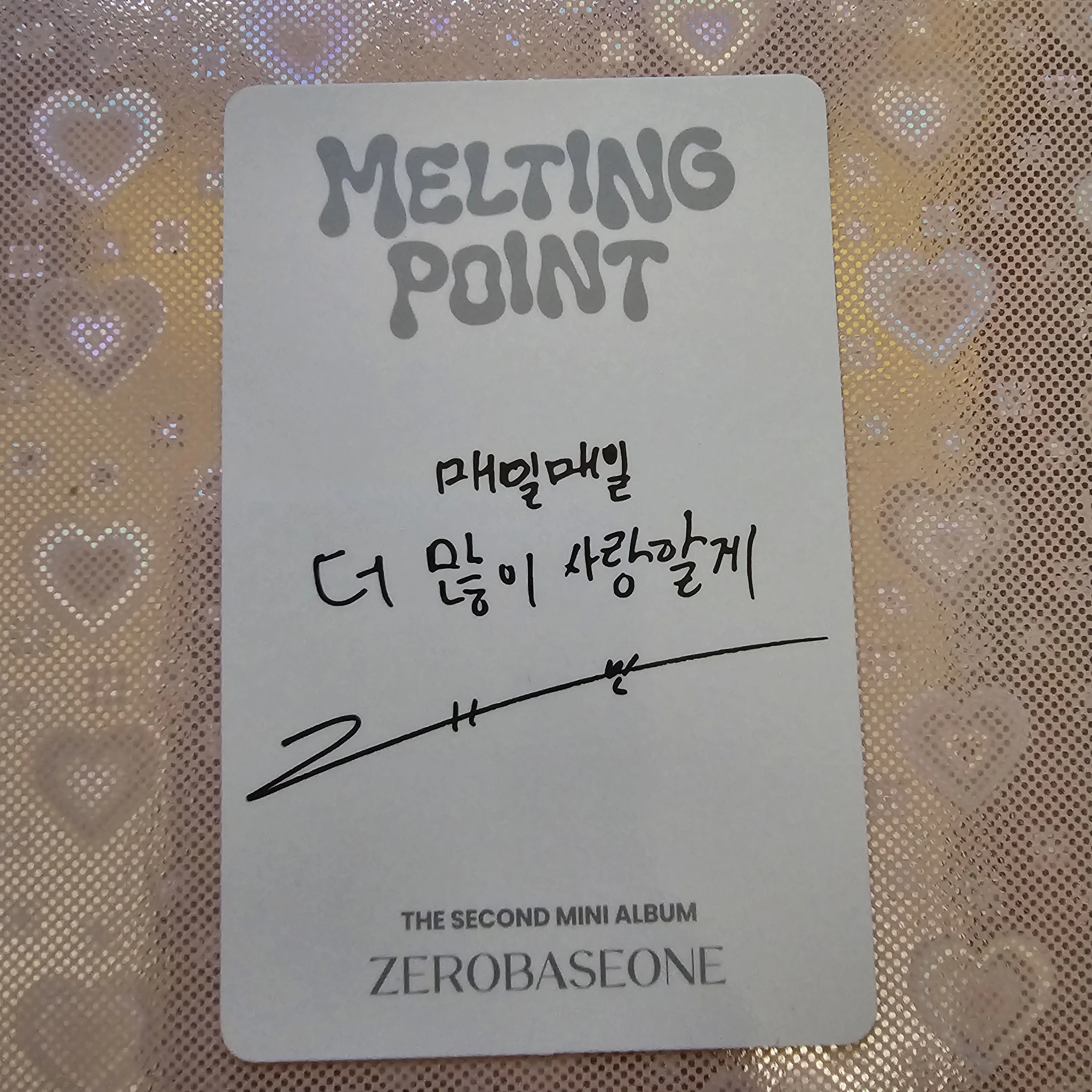 ZEROBASEONE Gyuvin ZEROBASEONE - Gyuvin - Melting Point Album digipack version album photocard listing photo 2