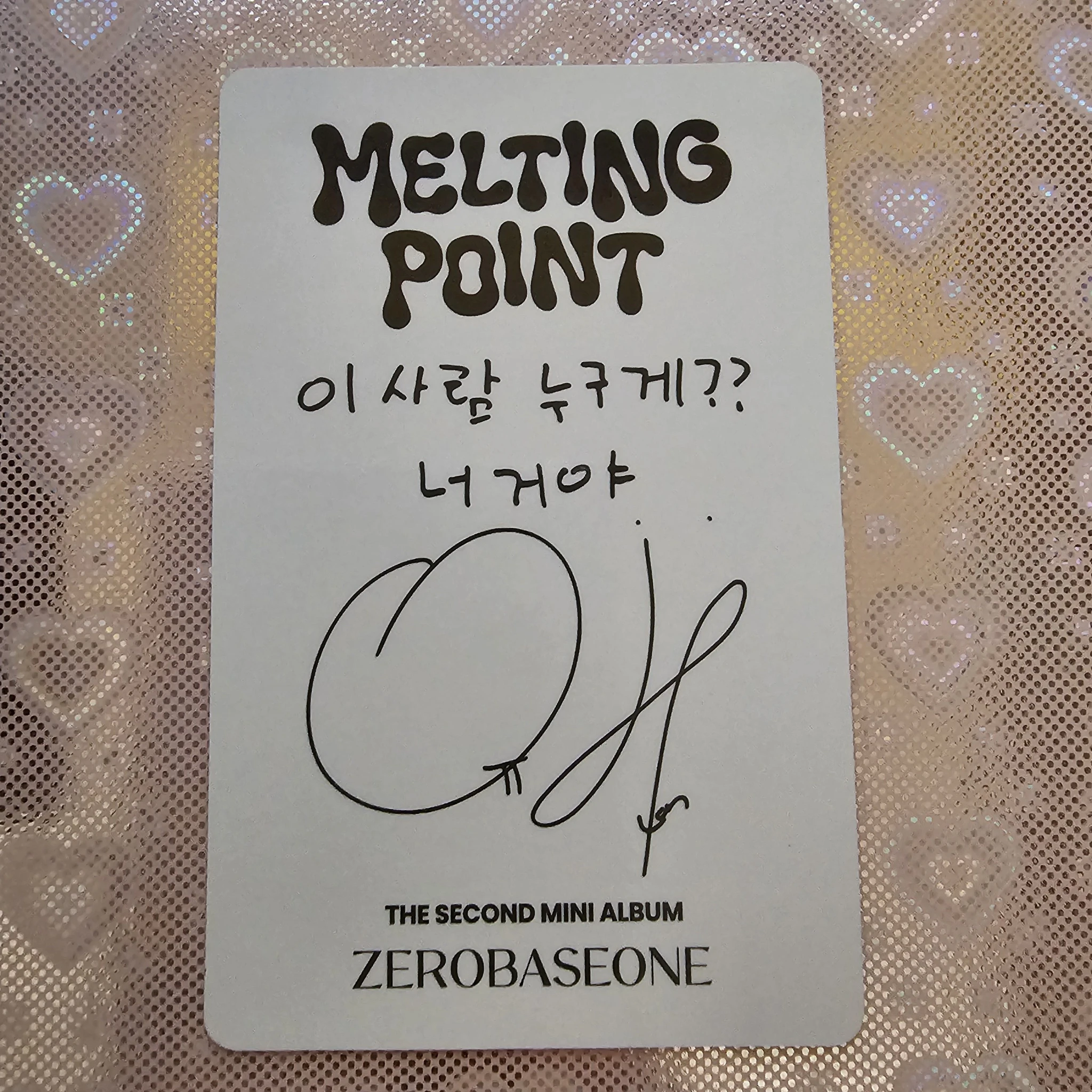 ZEROBASEONE Yujin ZEROBASEONE - Yujin - Melting Point Album album photocard loyalty version listing photo 2