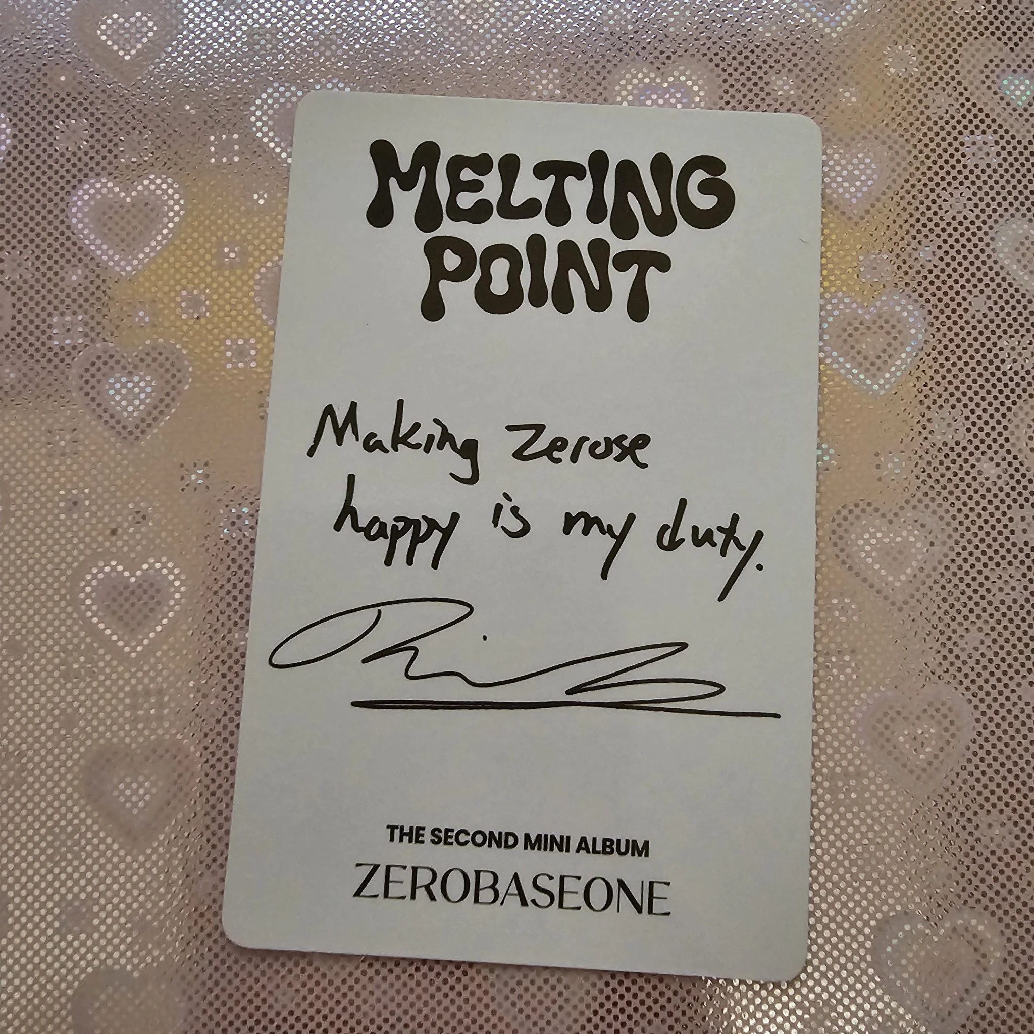 ZEROBASEONE Ricky ZEROBASEONE - Ricky - Melting Point Album loyalty version album photocard listing photo 2
