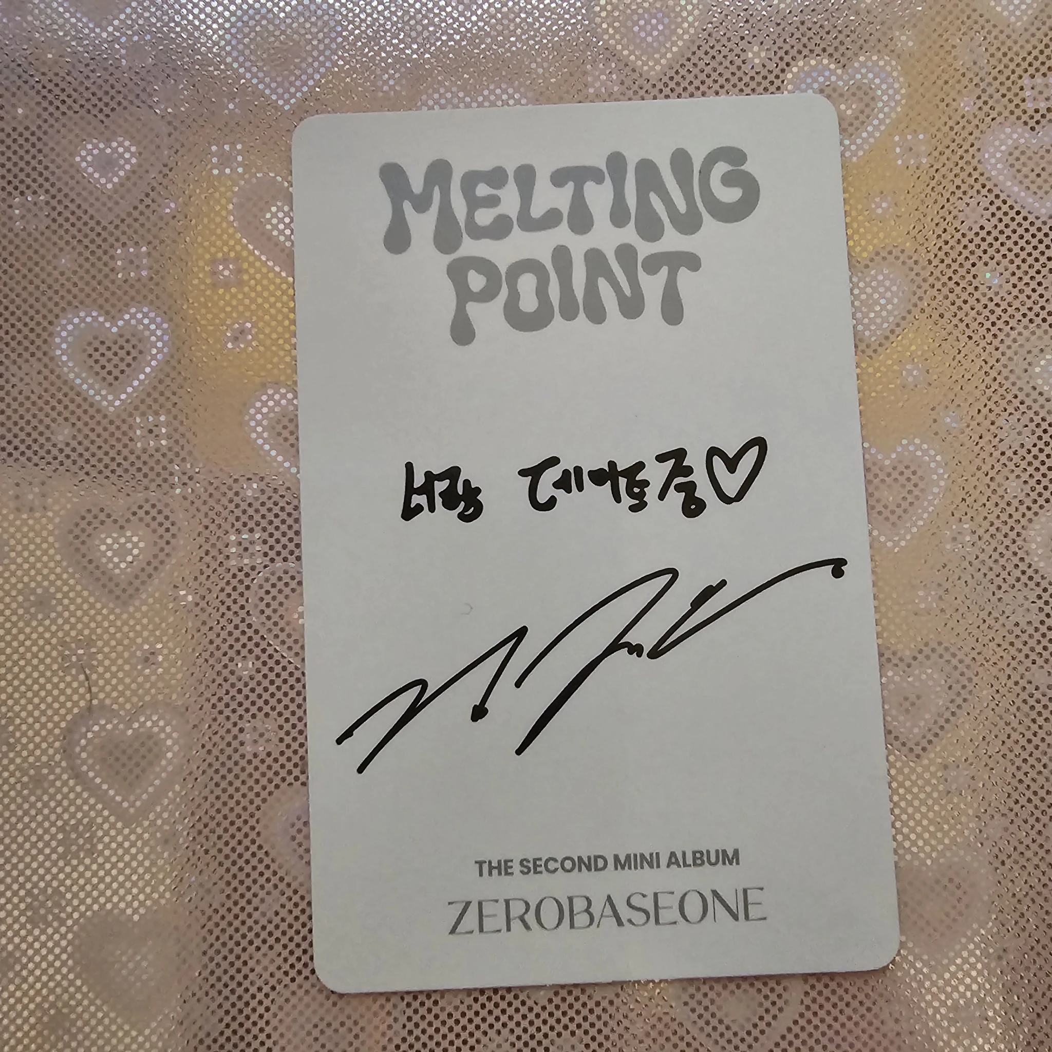 ZEROBASEONE Jiwoong ZEROBASEONE - Jiwoong - Melting Point Album digipack version album photocard A version listing photo 2