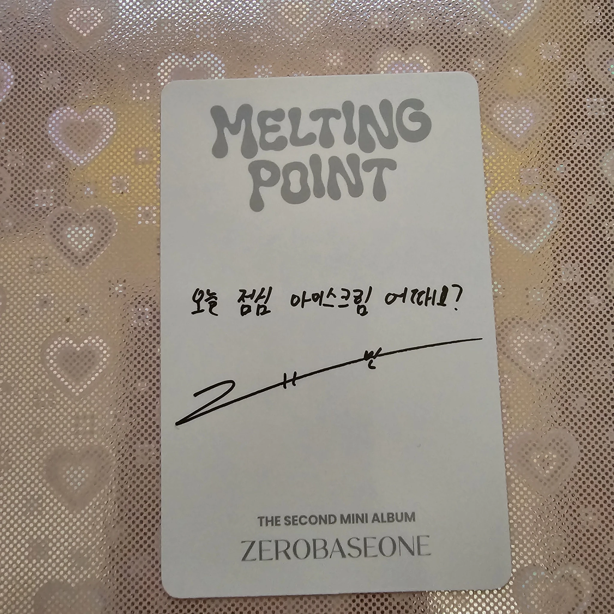 ZEROBASEONE Gyuvin ZEROBASEONE - Gyuvin - Melting Point Album digipack version album photocard B version listing photo 2