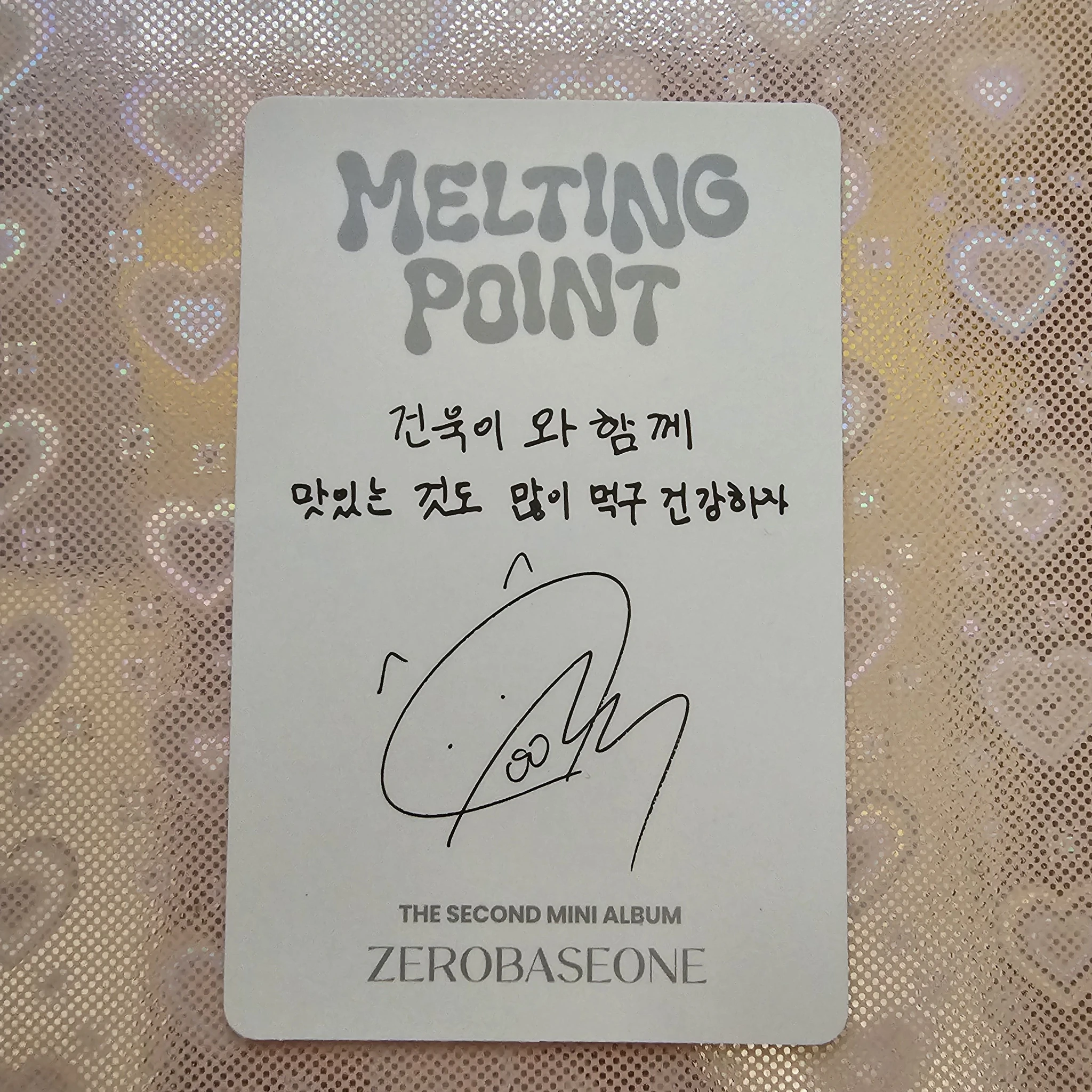 ZEROBASEONE Gunwook ZEROBASEONE - Gunwook - Melting Point Album digipack version album photocard B version listing photo 2