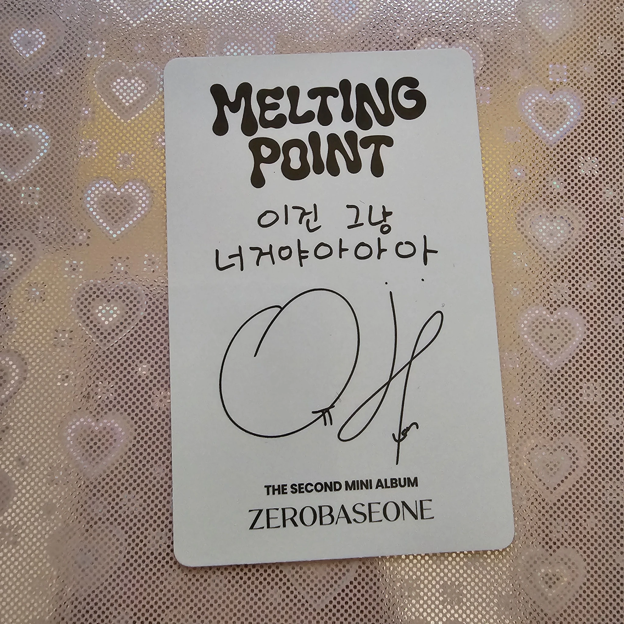 ZEROBASEONE Yujin ZEROBASEONE - Yujin - Melting Point Album loyalty version B version album photocard listing photo 2