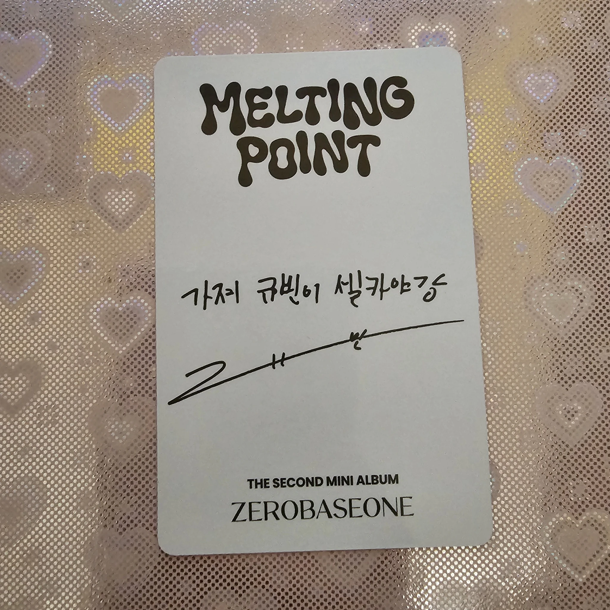 ZEROBASEONE Gyuvin ZEROBASEONE - Gyuvin - Melting Point Album loyalty version B version album photocard listing photo 2