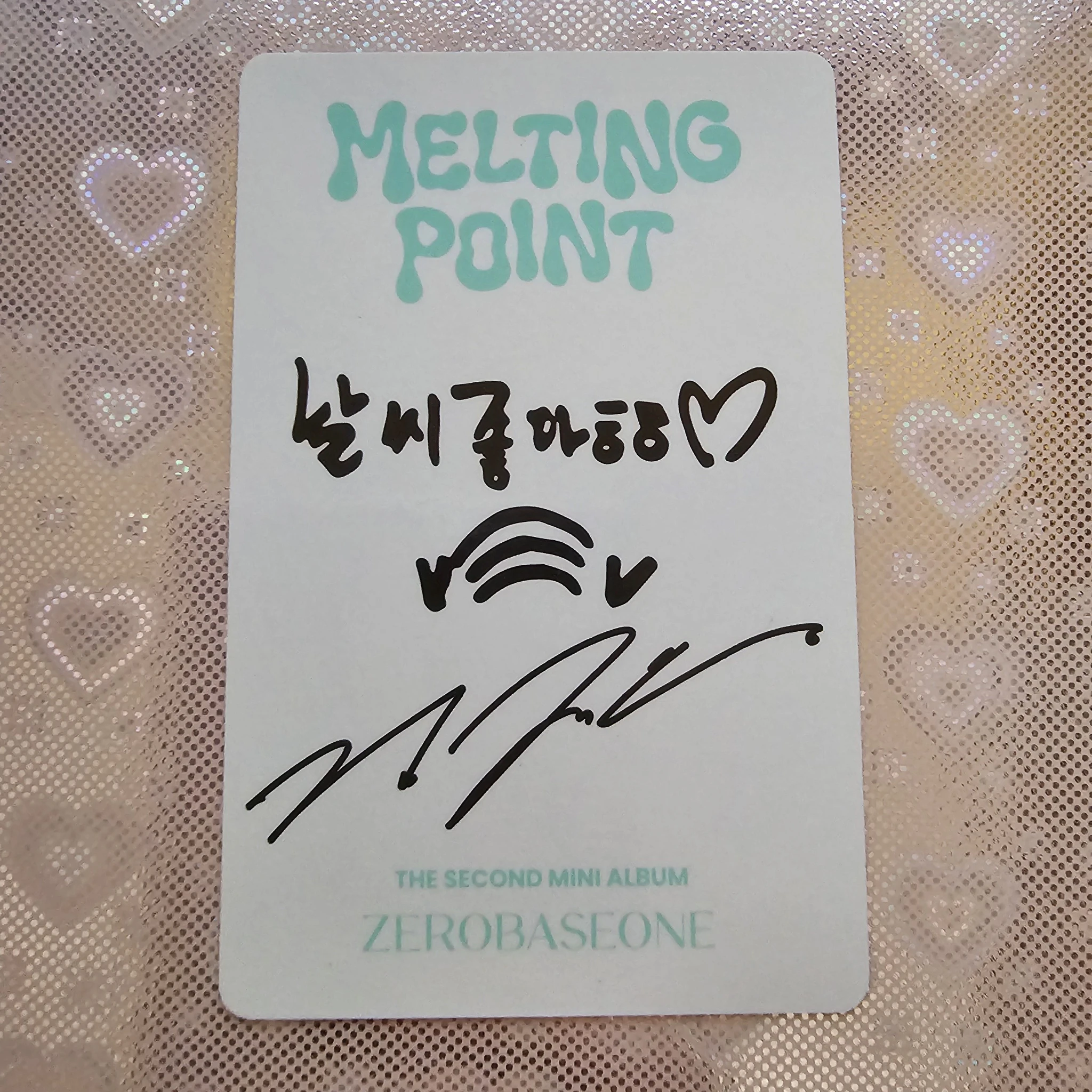 ZEROBASEONE Jiwoong ZEROBASEONE - Jiwoong - Melting Point Album album photocard mystery version B version listing photo 2