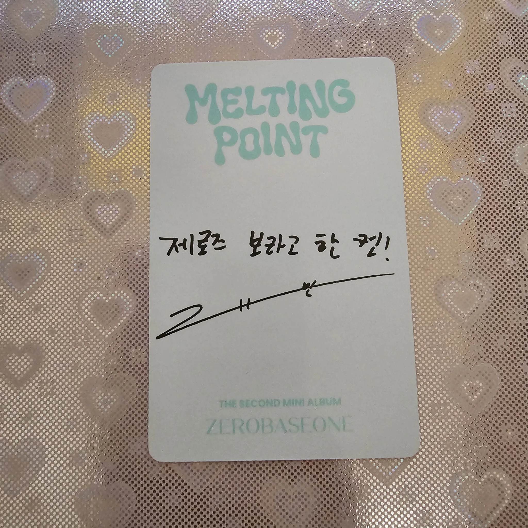 ZEROBASEONE Gyuvin ZEROBASEONE - Gyuvin - Melting Point Album album photocard mystery version B version listing photo 2
