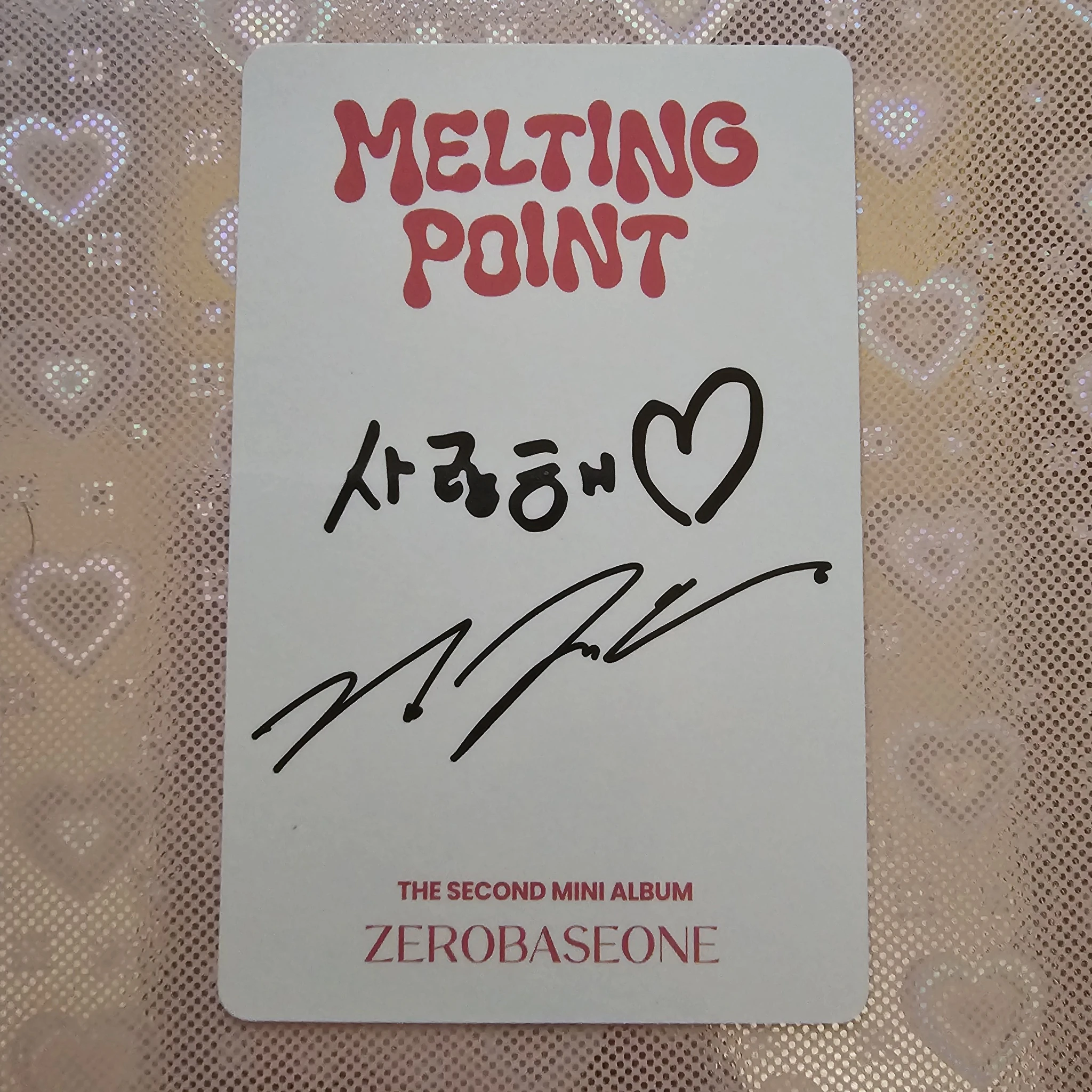 ZEROBASEONE Jiwoong ZEROBASEONE - Jiwoong - Melting Point Album album photocard fairytale version B version listing photo 2