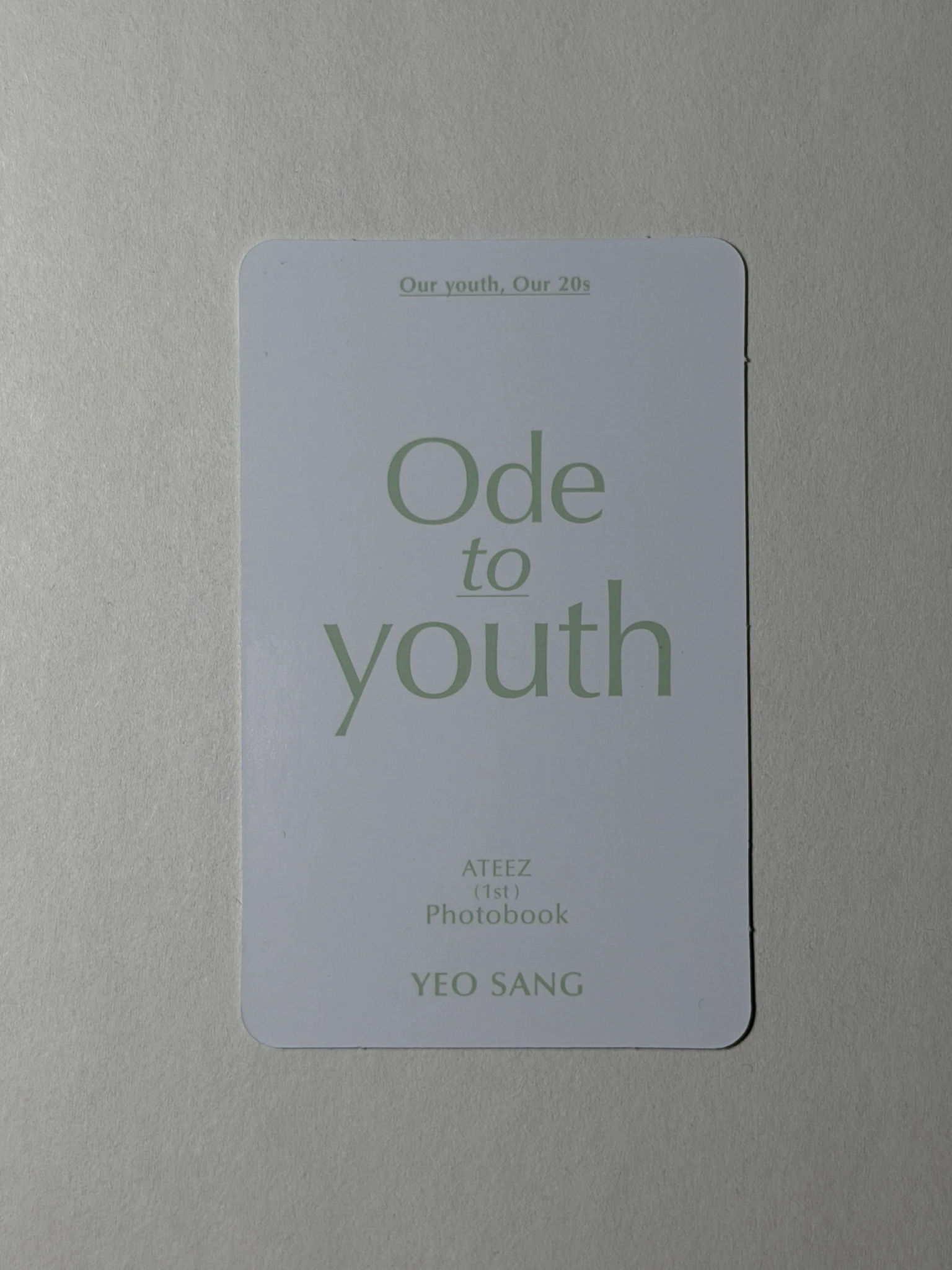 ATEEZ Yeosang ATEEZ - Yeosang - 1ST PHOTOBOOK [ODE TO YOUTH] Other photocard set listing photo 2