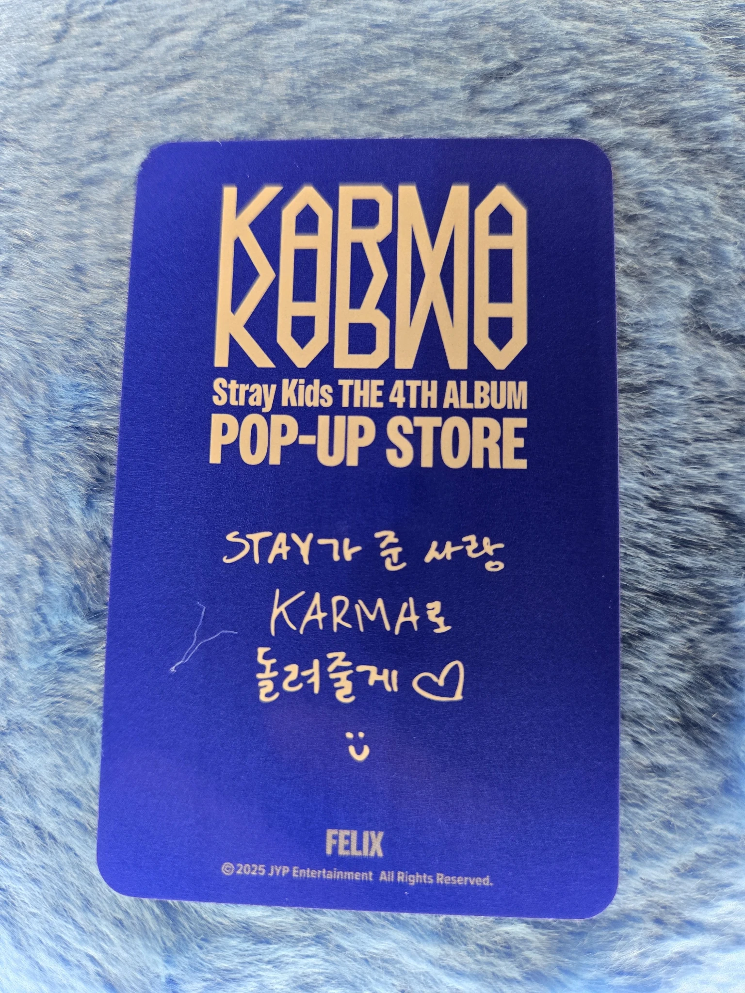 Stray Kids Felix Stray Kids - Felix - KARMA Pop-Up Store Event merch photocard week 2 30k won benefit pop-up store listing photo 2