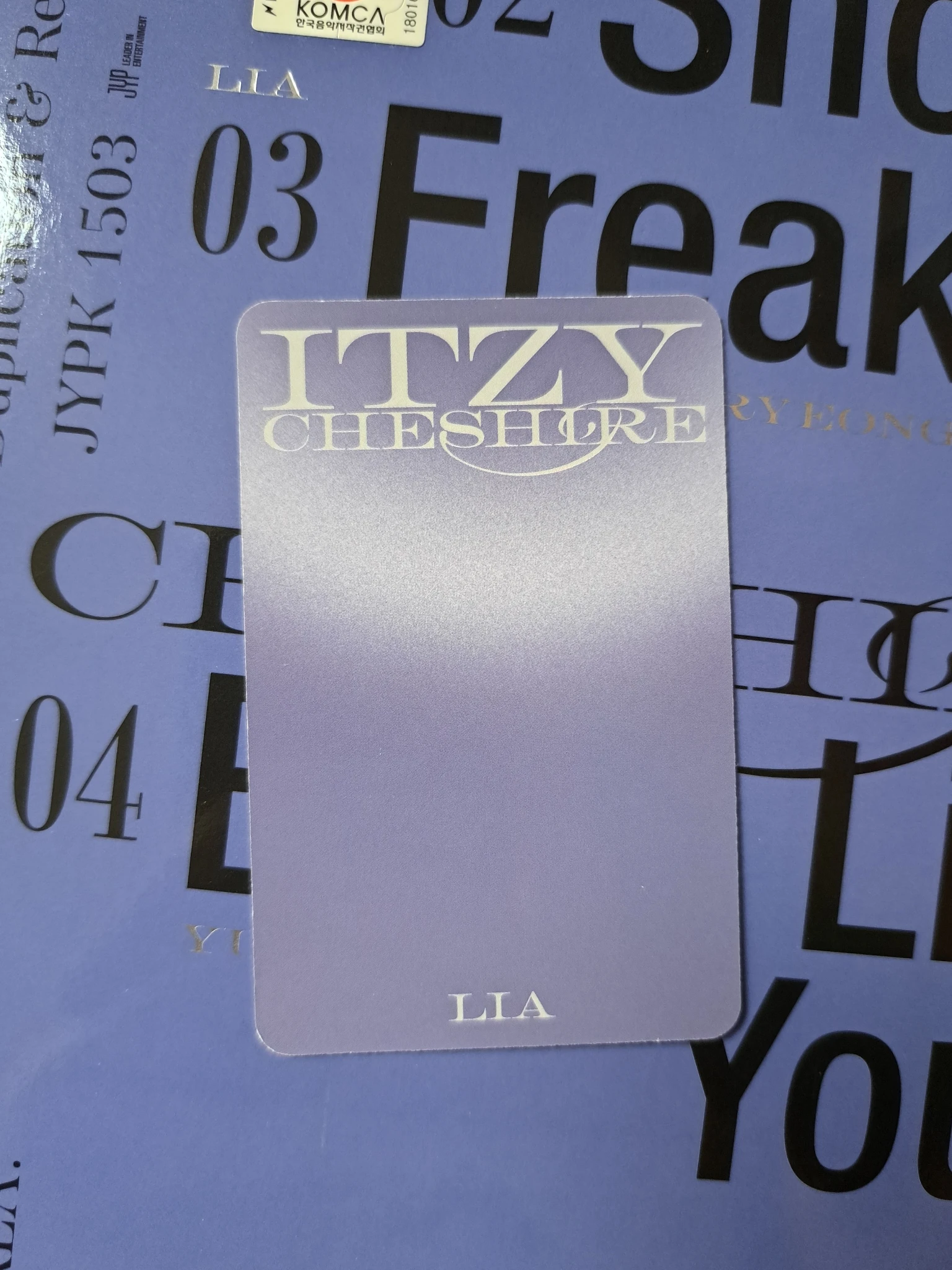 ITZY Lia ITZY - Lia - Cheshire Album album photocard limited version listing photo 2
