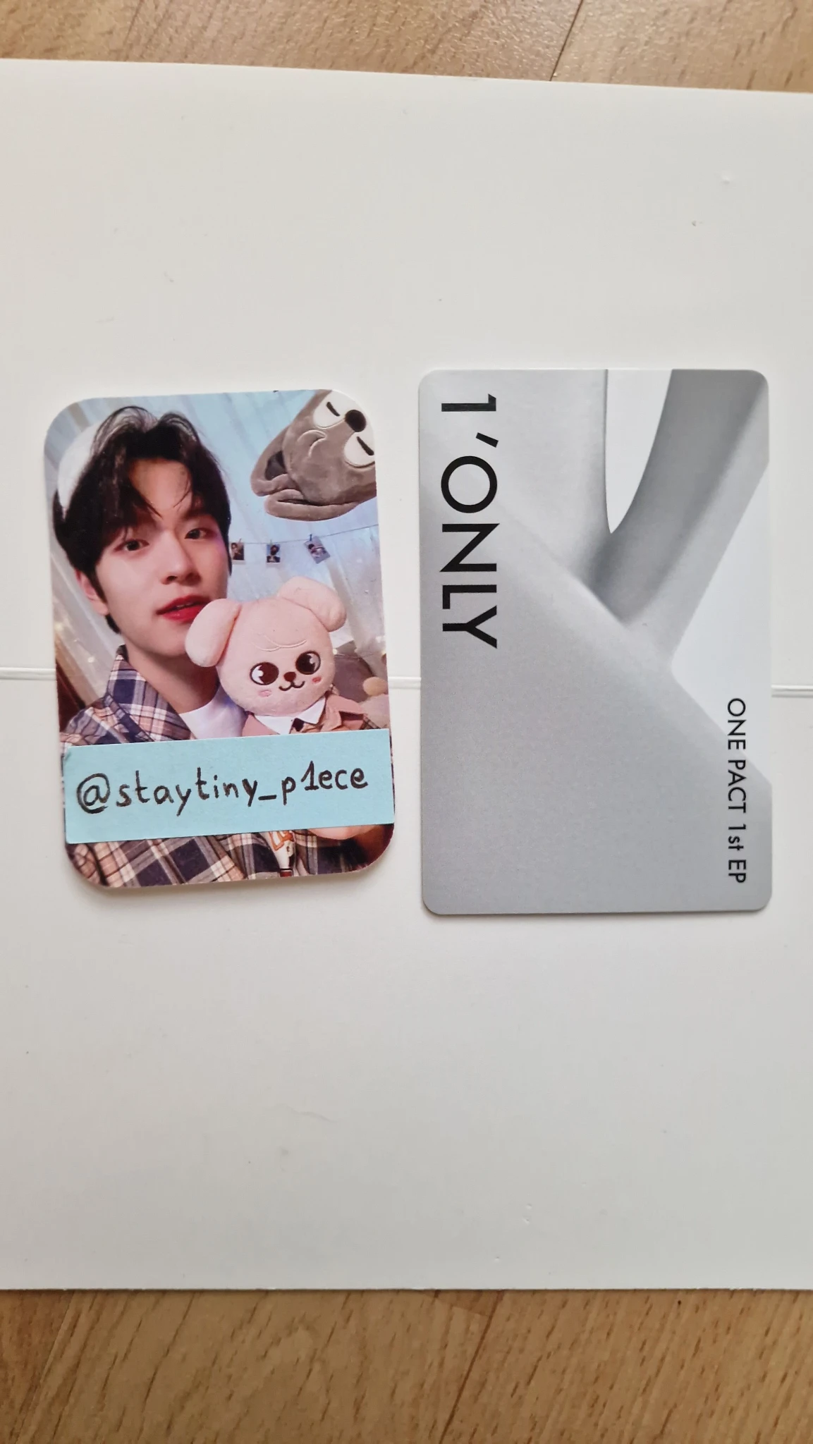 ONE PACT ONE PACT - Seongmin & TAG - 1’ONLY Album album photocard sane version listing photo 2