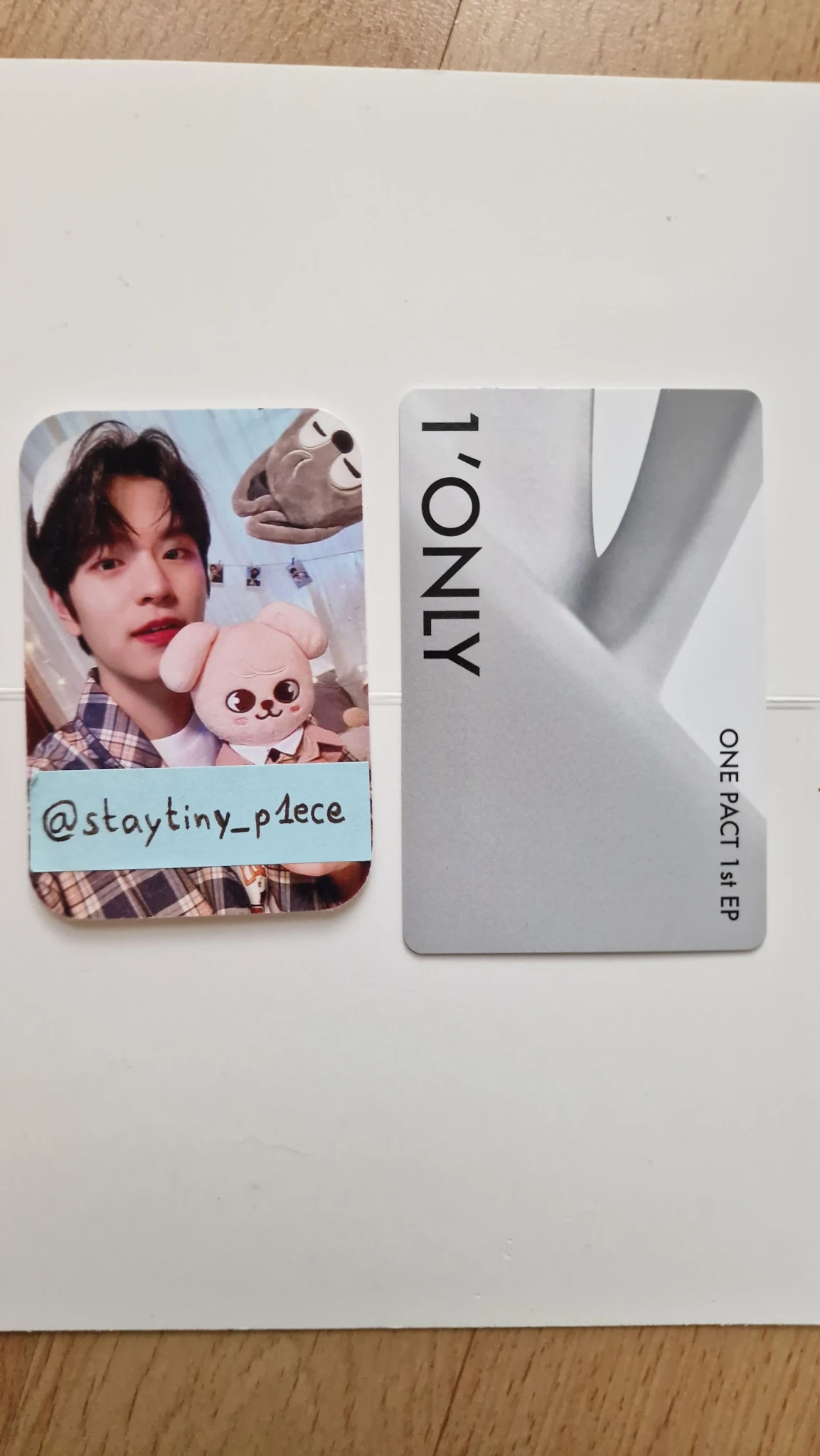 ONE PACT ONE PACT - Seongmin & TAG - 1’ONLY Album album photocard sane version listing photo 2