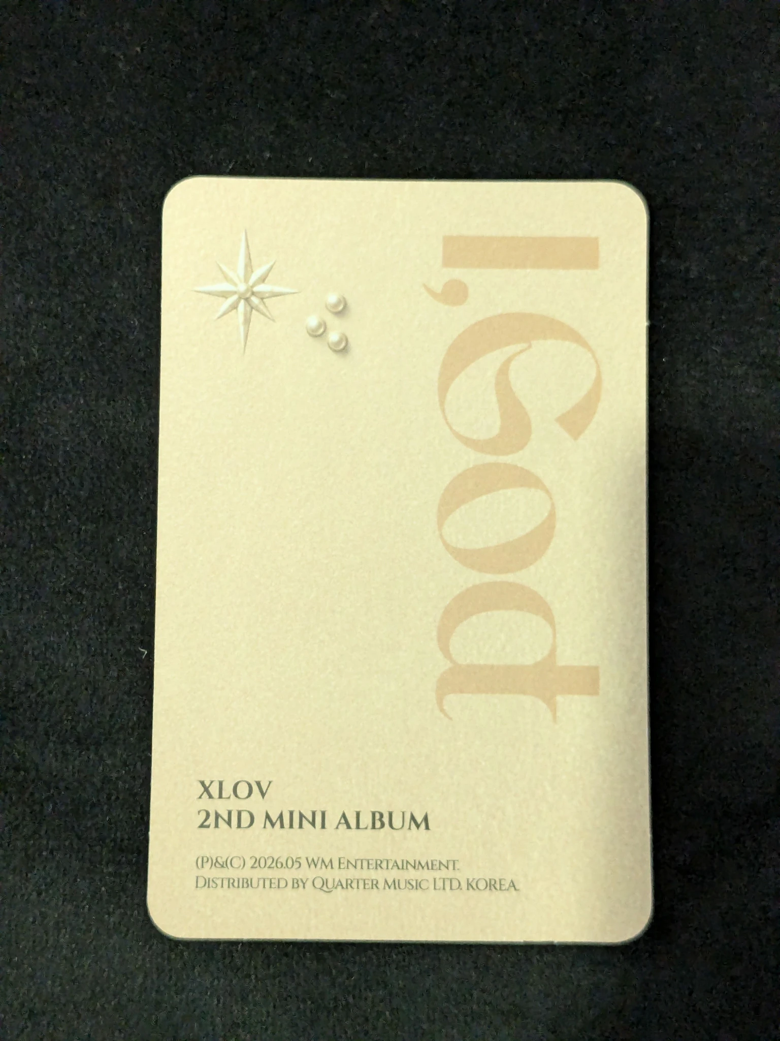 XLOV Rui XLOV - Rui - I, God Album album photocard listing photo 2