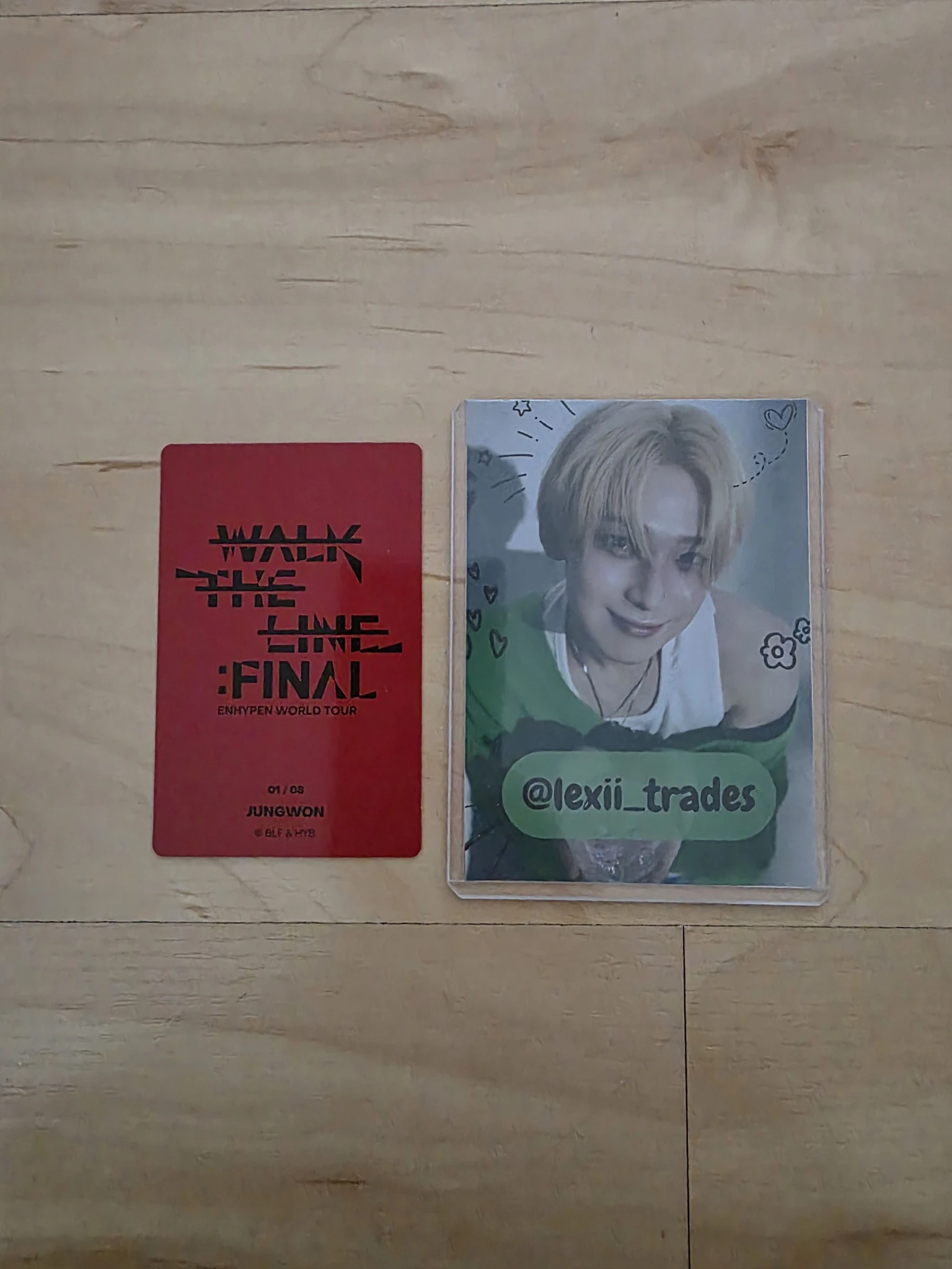 ENHYPEN Jungwon ENHYPEN - Jungwon - 'WALK THE LINE' World Tour Event trading card merch photocard the final listing photo 2