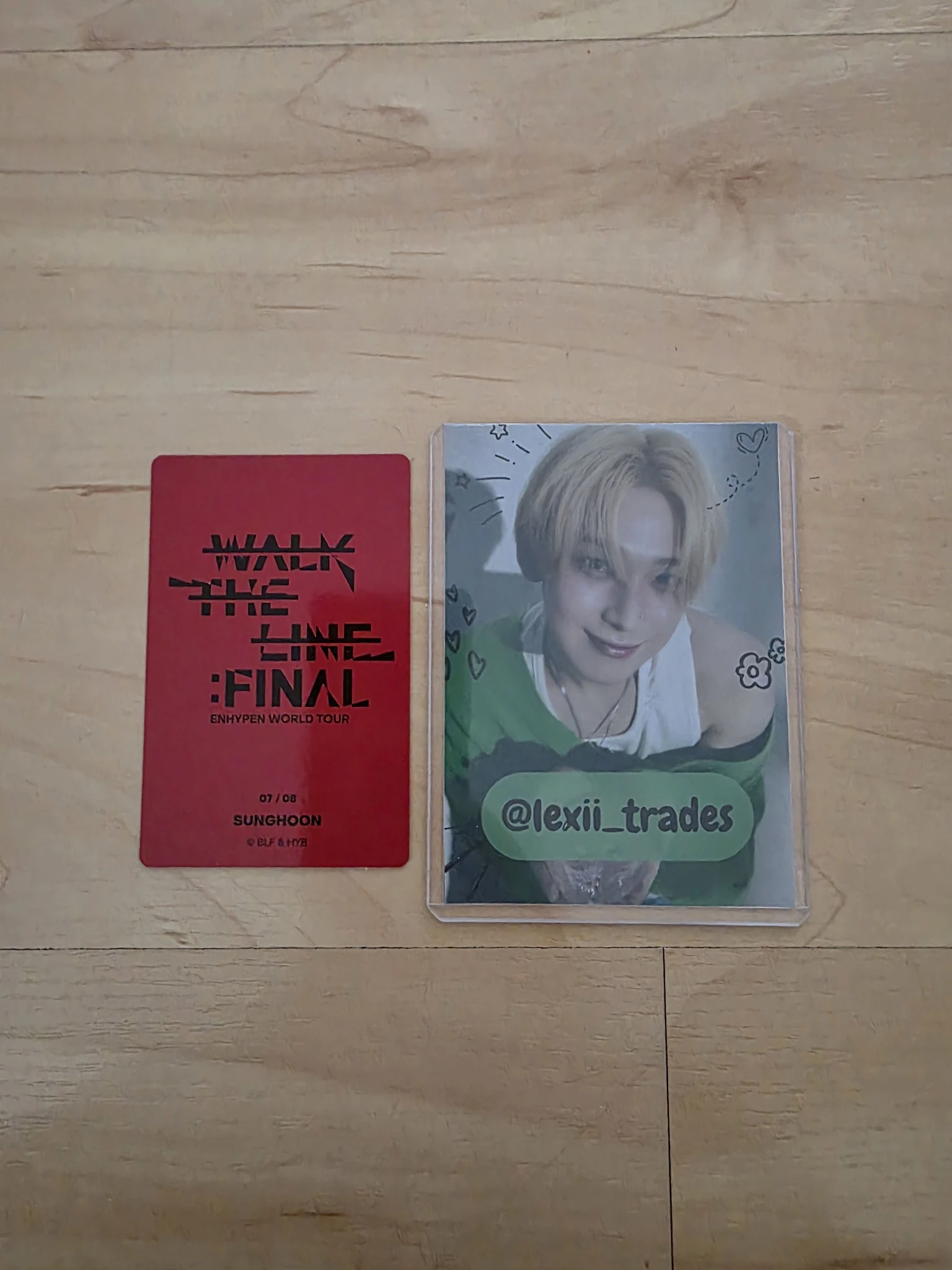ENHYPEN Sunghoon ENHYPEN - Sunghoon - 'WALK THE LINE' World Tour Event merch photocard the final trading card listing photo 2