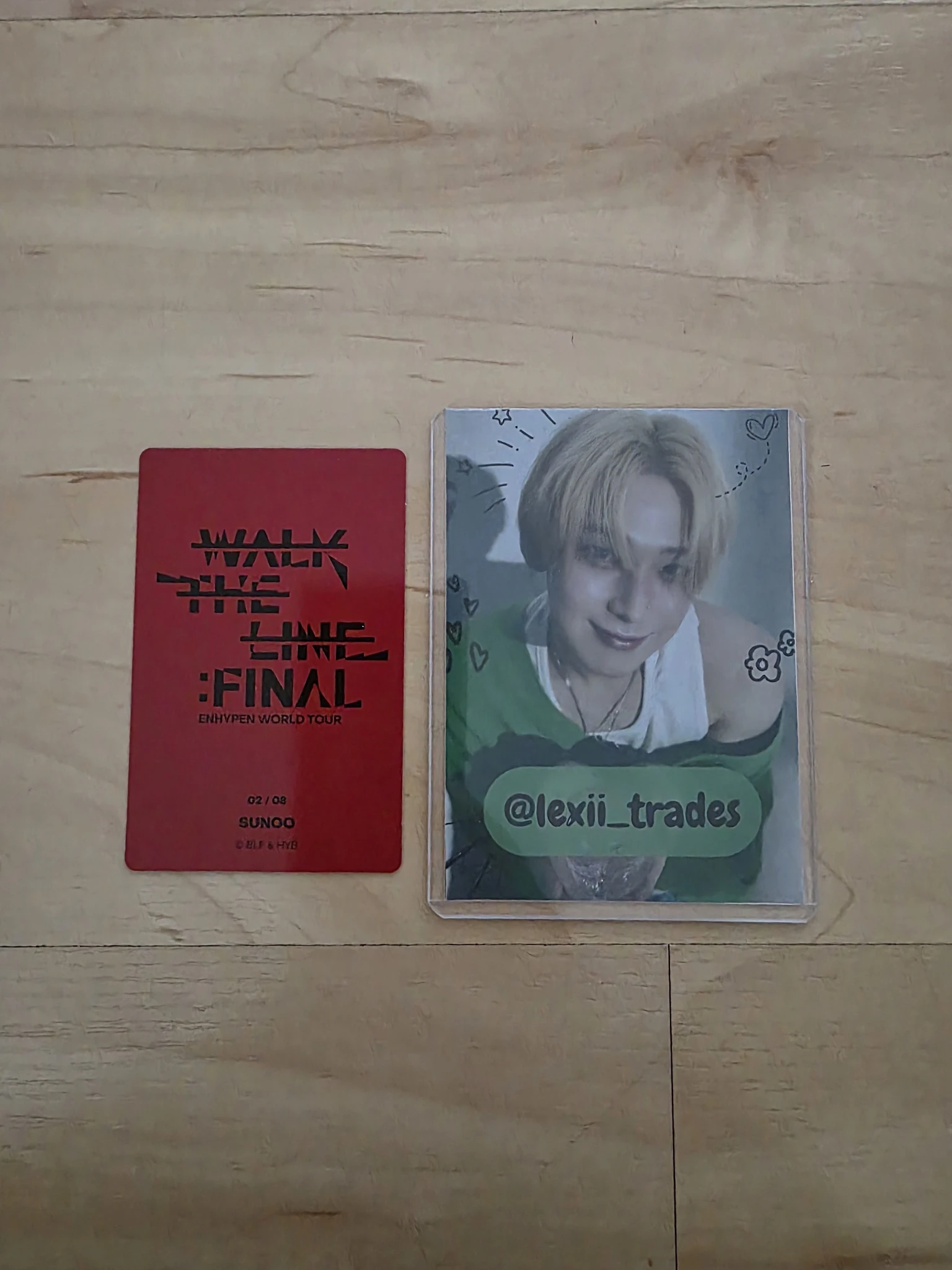 ENHYPEN Sunoo ENHYPEN - Sunoo - 'WALK THE LINE' World Tour Event merch photocard trading card the final listing photo 2