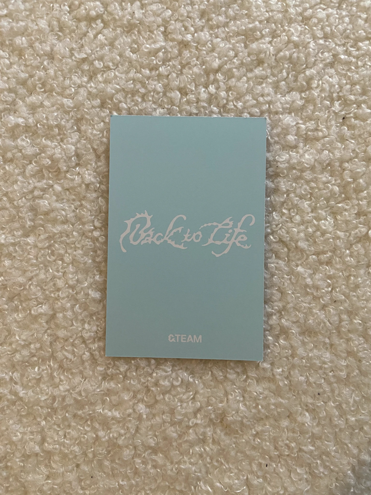 &TEAM Fuma &TEAM - Fuma - Back to Life Album album photocard Mini CD-R ver instant photo listing photo 2
